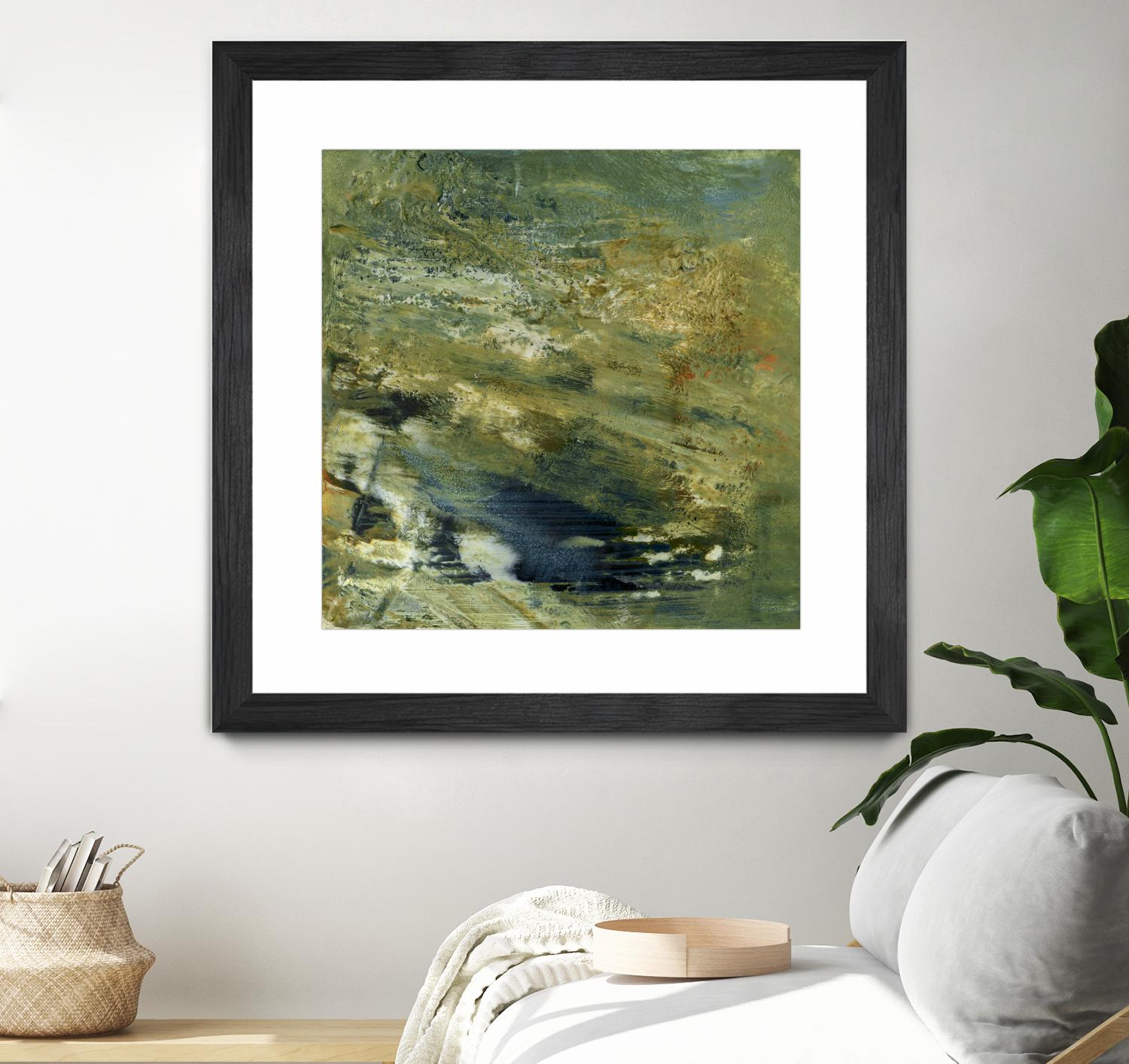 Encaustic Tile in Green VI by Sharon Gordon on GIANT ART - green abstract abstract