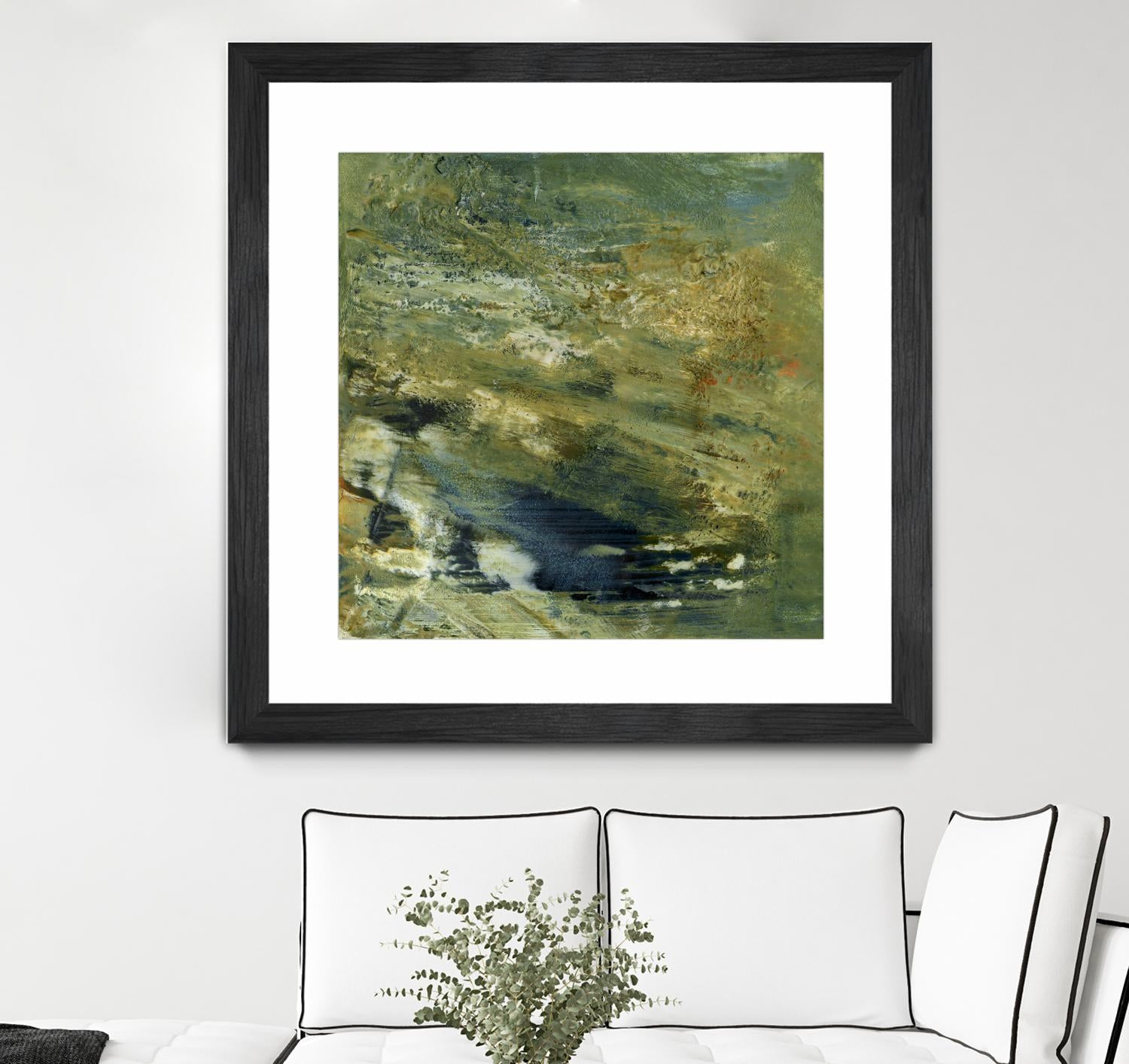 Encaustic Tile in Green VI by Sharon Gordon on GIANT ART - green abstract abstract