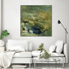 Encaustic Tile in Green VI by Sharon Gordon on GIANT ART - green abstract abstract