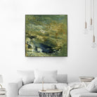 Encaustic Tile in Green VI by Sharon Gordon on GIANT ART - green abstract abstract