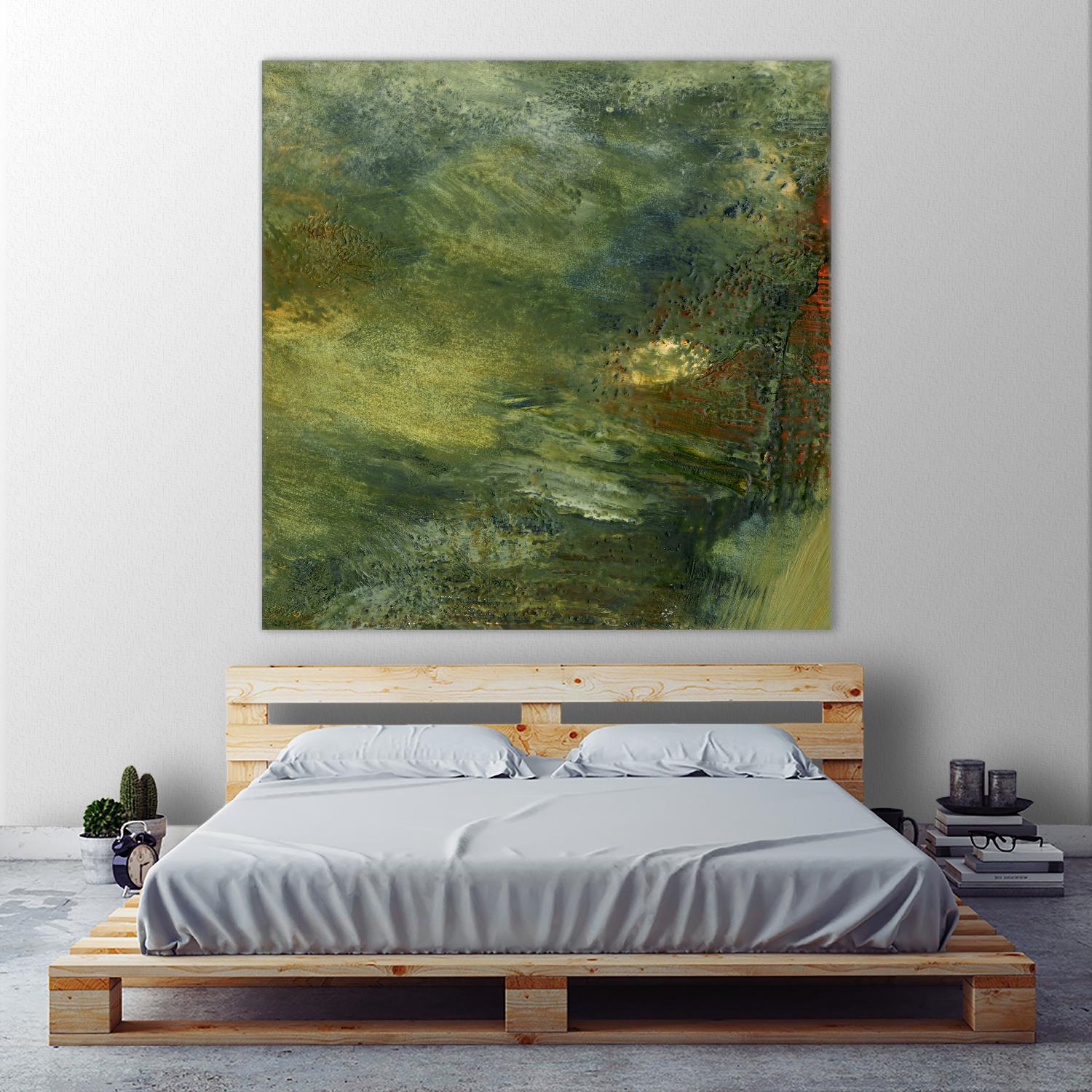 Encaustic Tile in Multi IV by Sharon Gordon on GIANT ART - orange abstract abstract