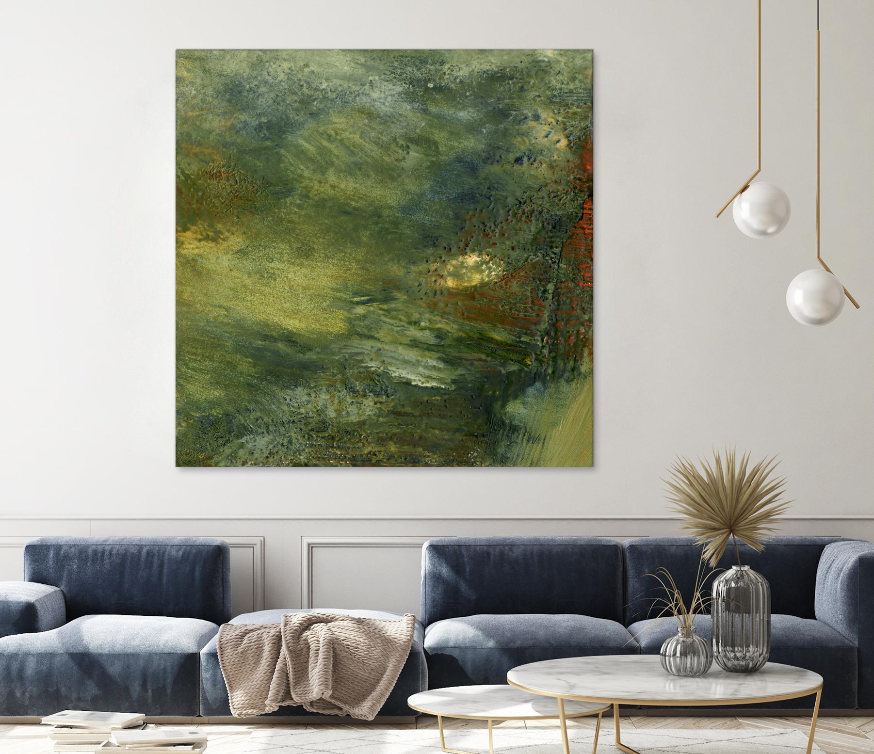 Encaustic Tile in Multi IV by Sharon Gordon on GIANT ART - orange abstract abstract