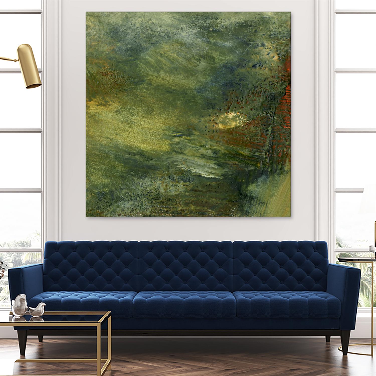 Encaustic Tile in Multi IV by Sharon Gordon on GIANT ART - orange abstract abstract