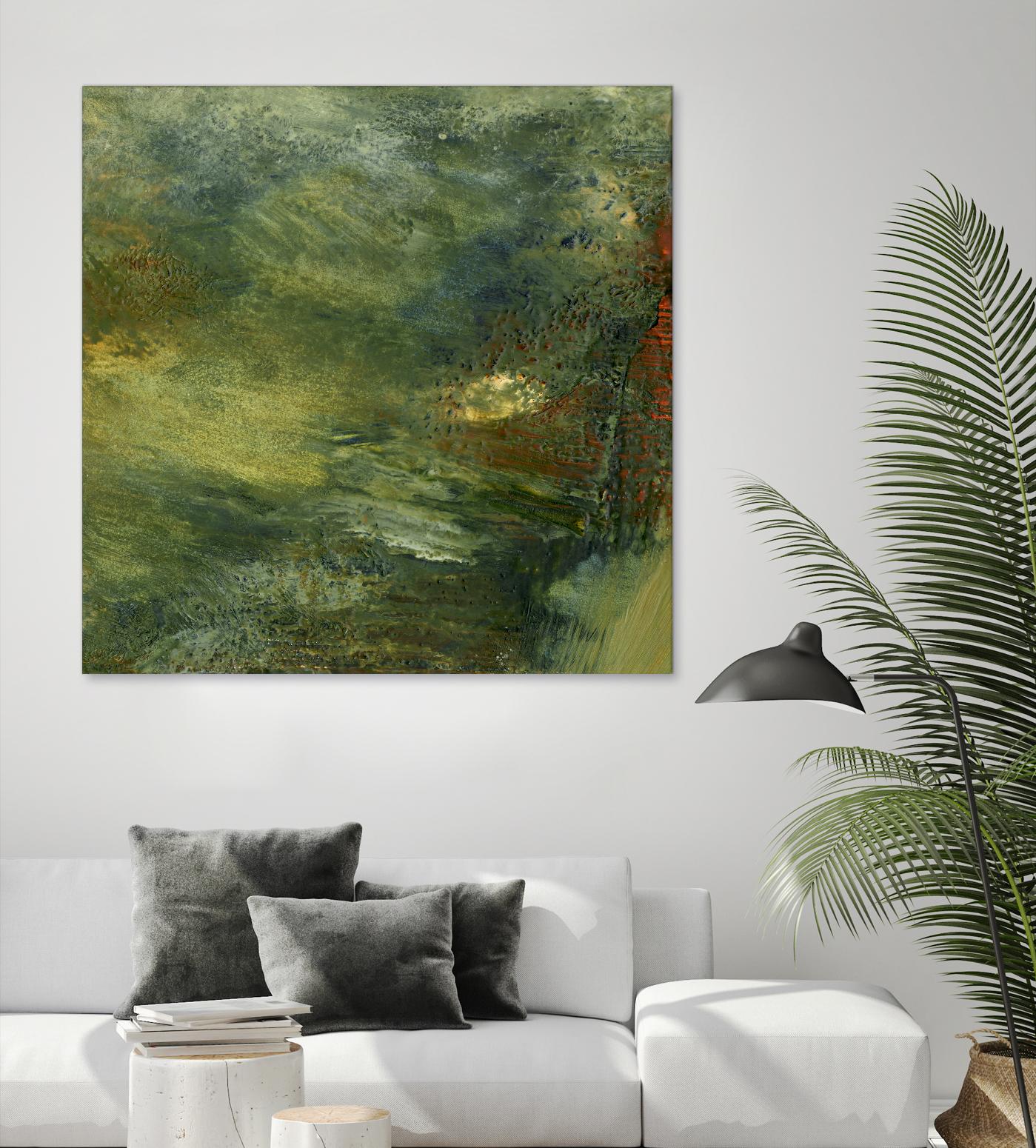 Encaustic Tile in Multi IV by Sharon Gordon on GIANT ART - orange abstract abstract