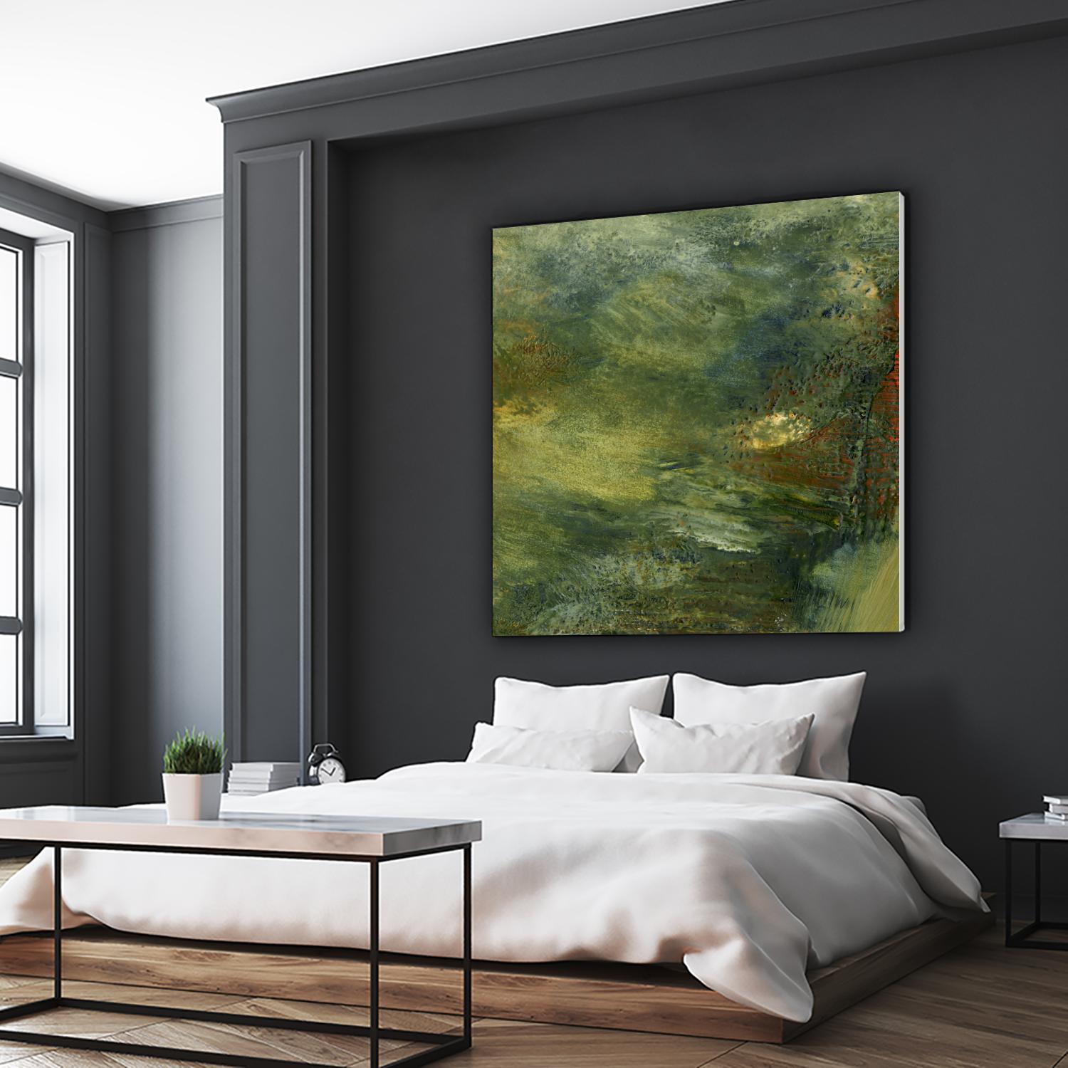 Encaustic Tile in Multi IV by Sharon Gordon on GIANT ART - orange abstract abstract