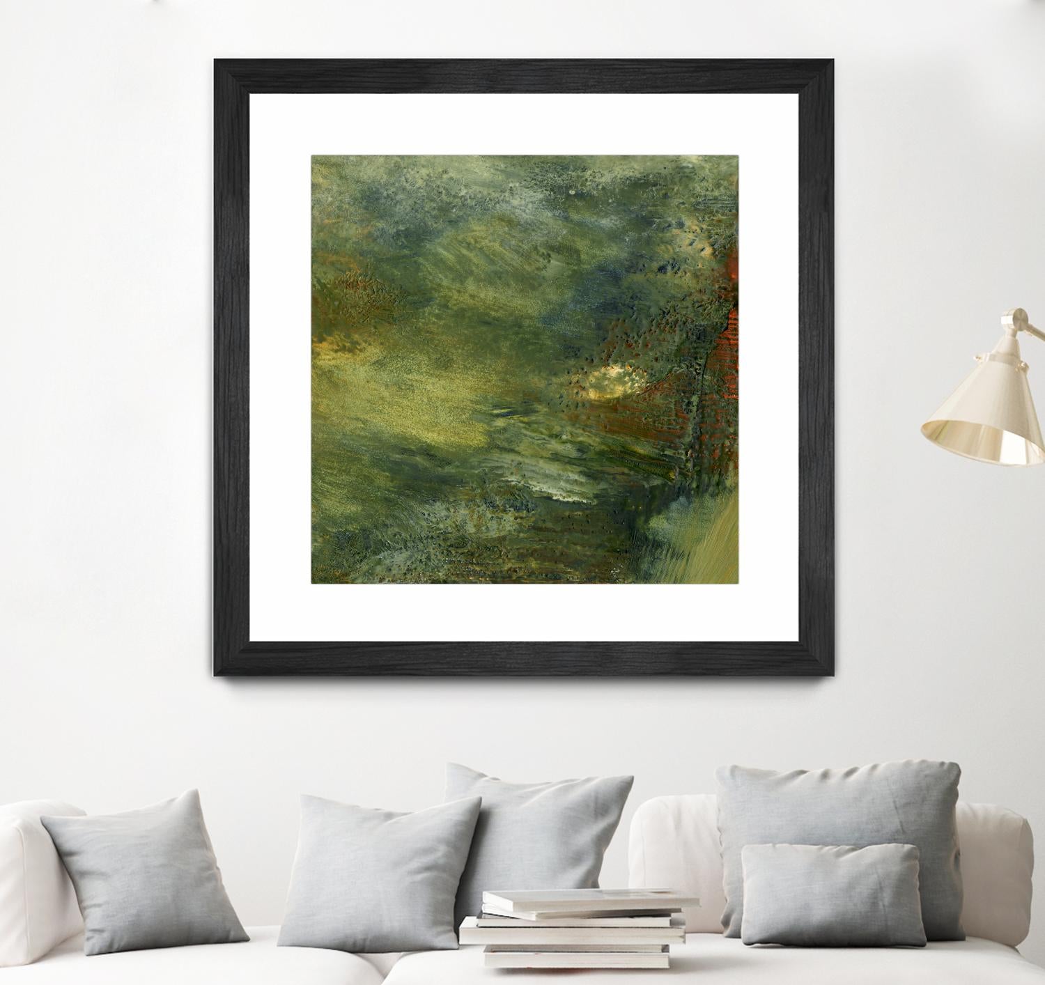 Encaustic Tile in Multi IV by Sharon Gordon on GIANT ART - orange abstract abstract