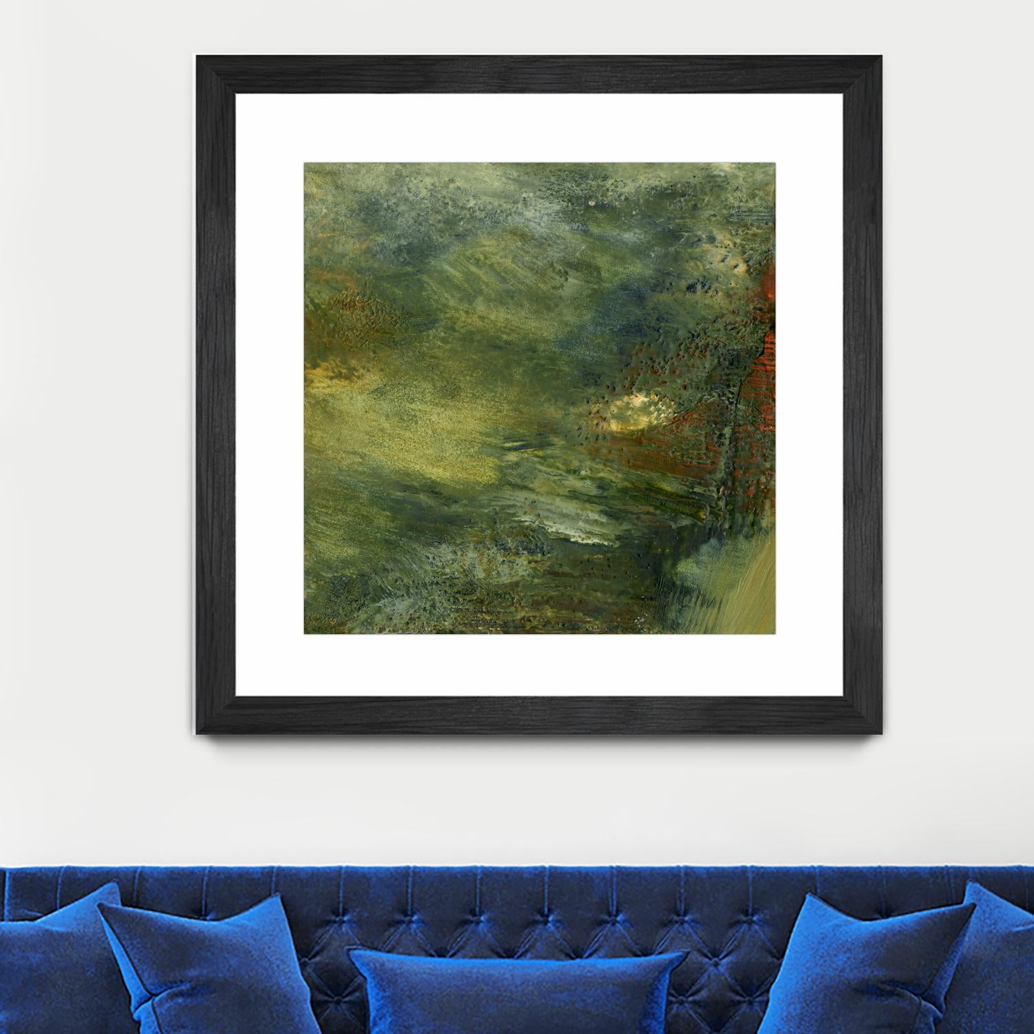 Encaustic Tile in Multi IV by Sharon Gordon on GIANT ART - orange abstract abstract