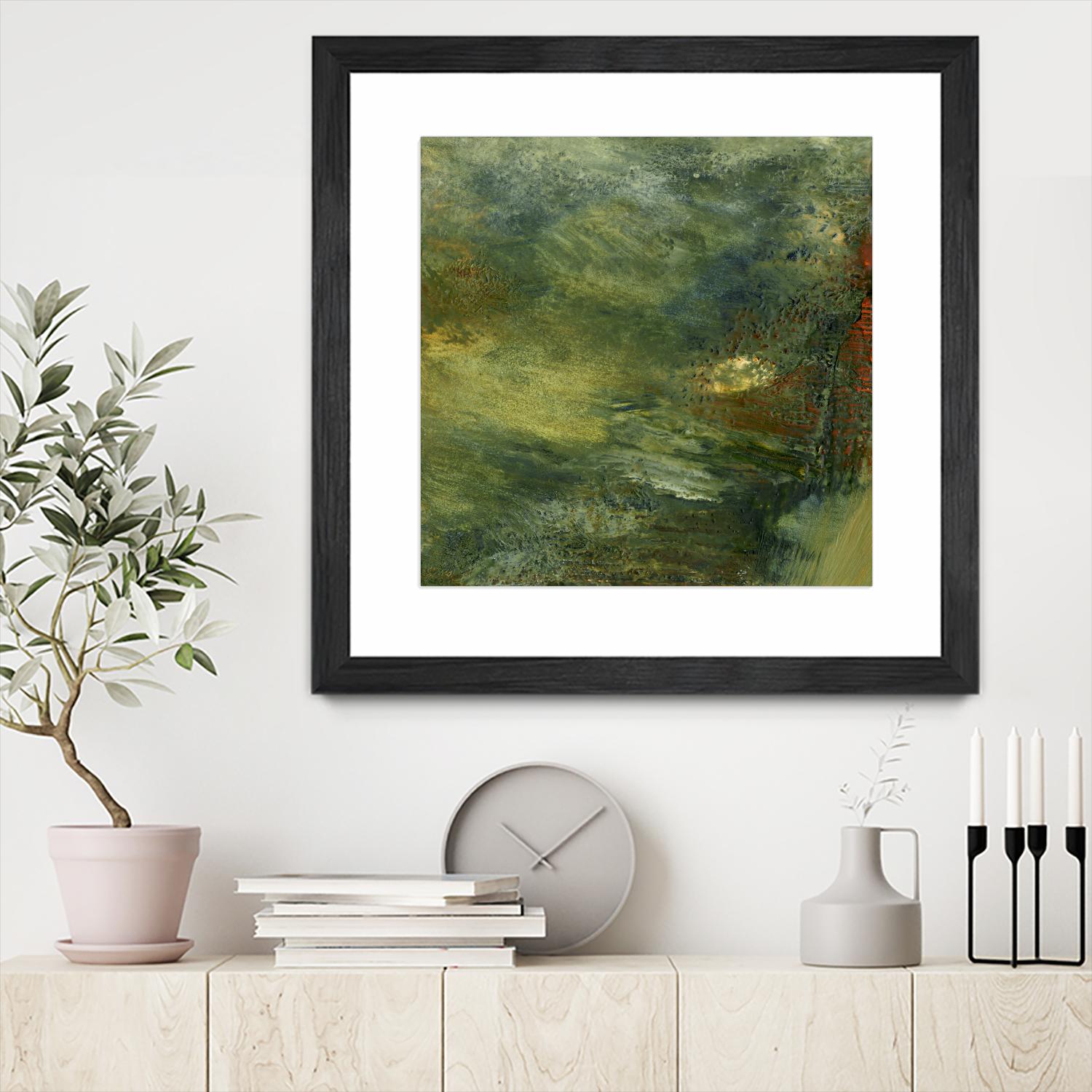 Encaustic Tile in Multi IV by Sharon Gordon on GIANT ART - orange abstract abstract