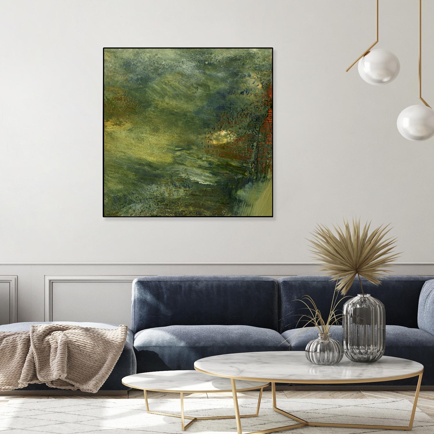 Encaustic Tile in Multi IV by Sharon Gordon on GIANT ART - orange abstract abstract