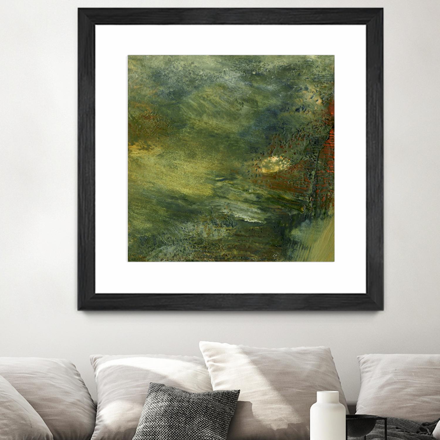 Encaustic Tile in Multi IV by Sharon Gordon on GIANT ART - orange abstract abstract