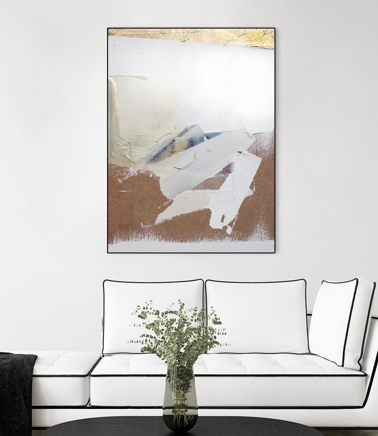 Gold Divided I by Kent Youngstrom on GIANT ART - gold abstract abstrait