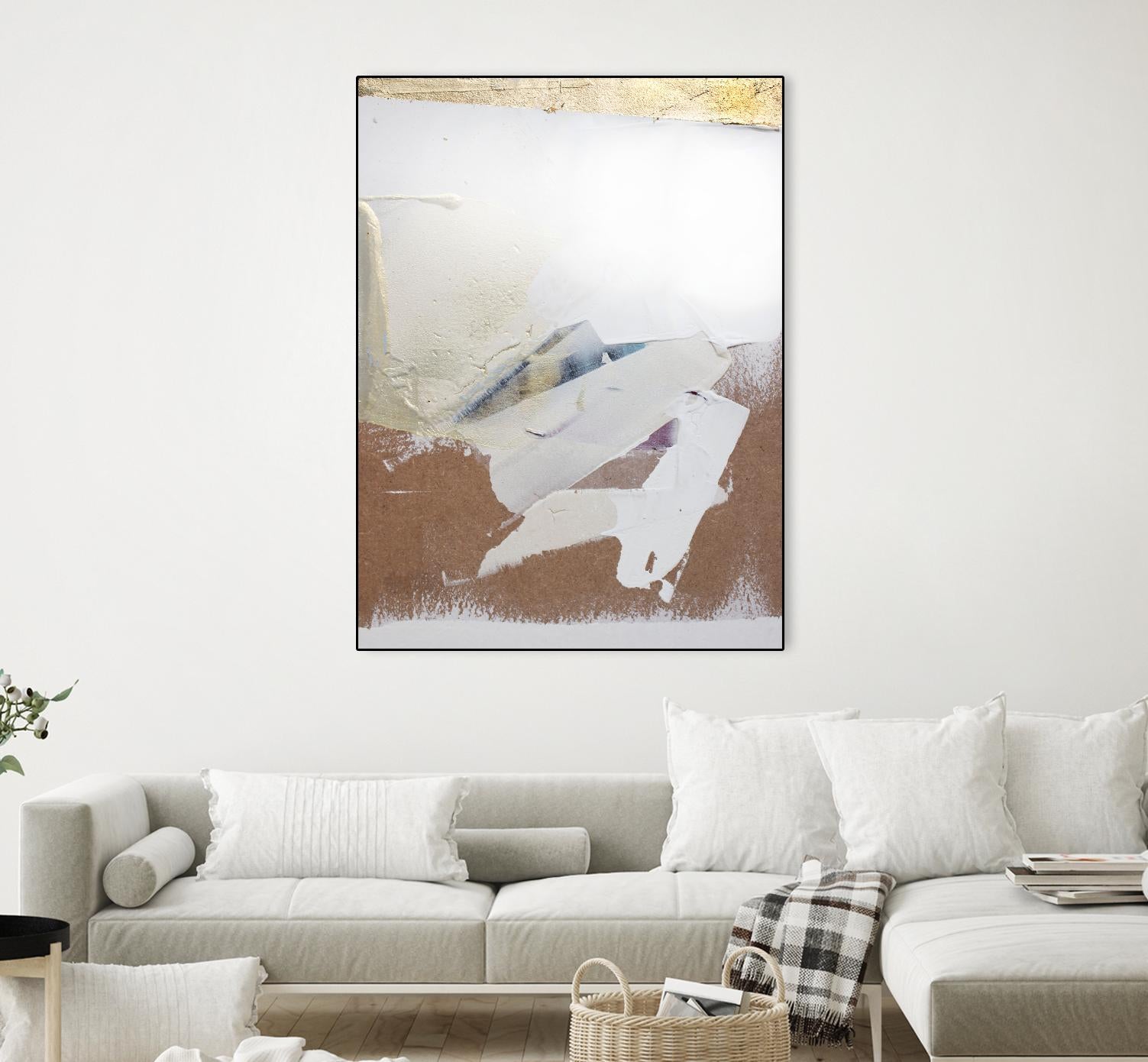 Gold Divided I by Kent Youngstrom on GIANT ART - gold abstract abstrait