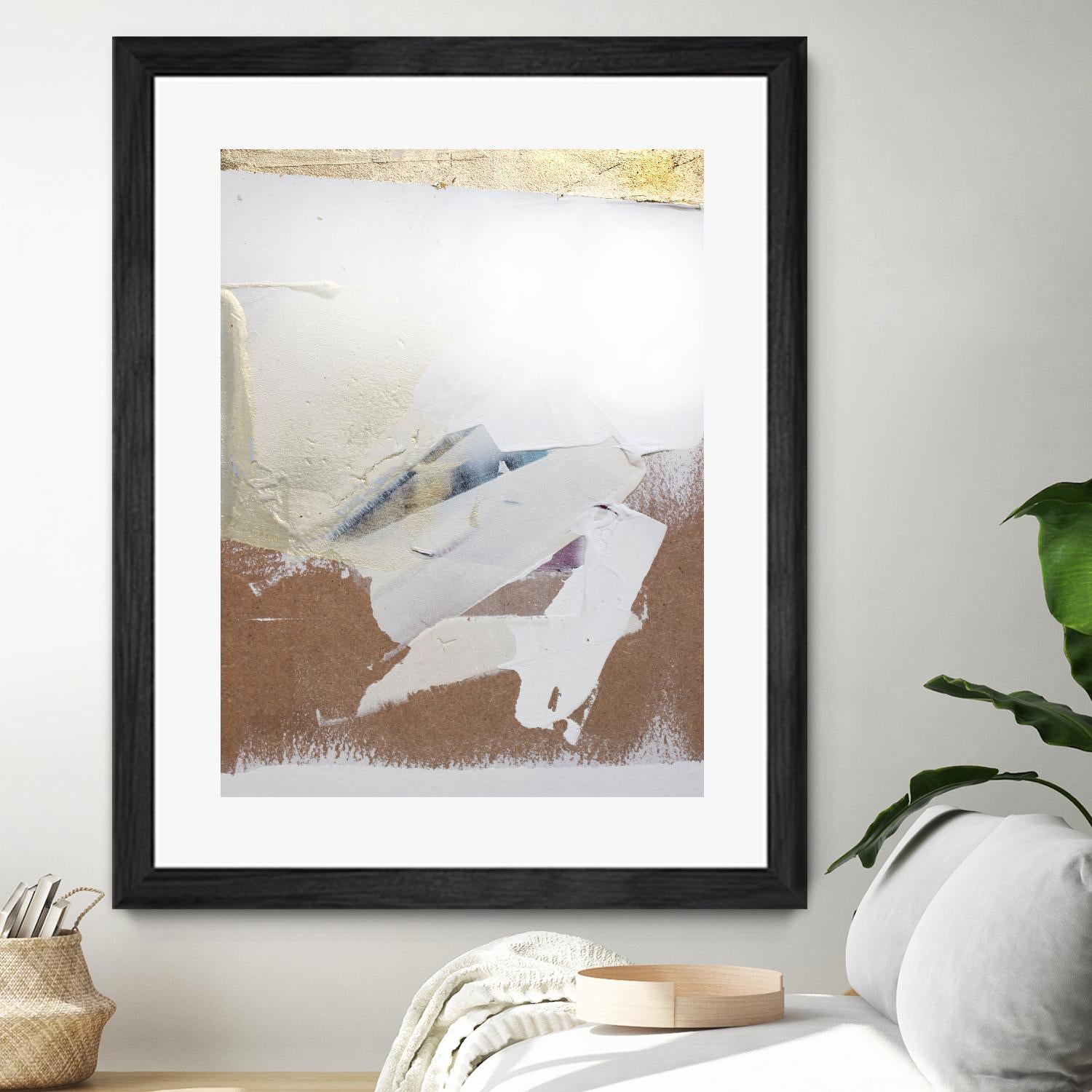 Gold Divided I by Kent Youngstrom on GIANT ART - gold abstract abstrait