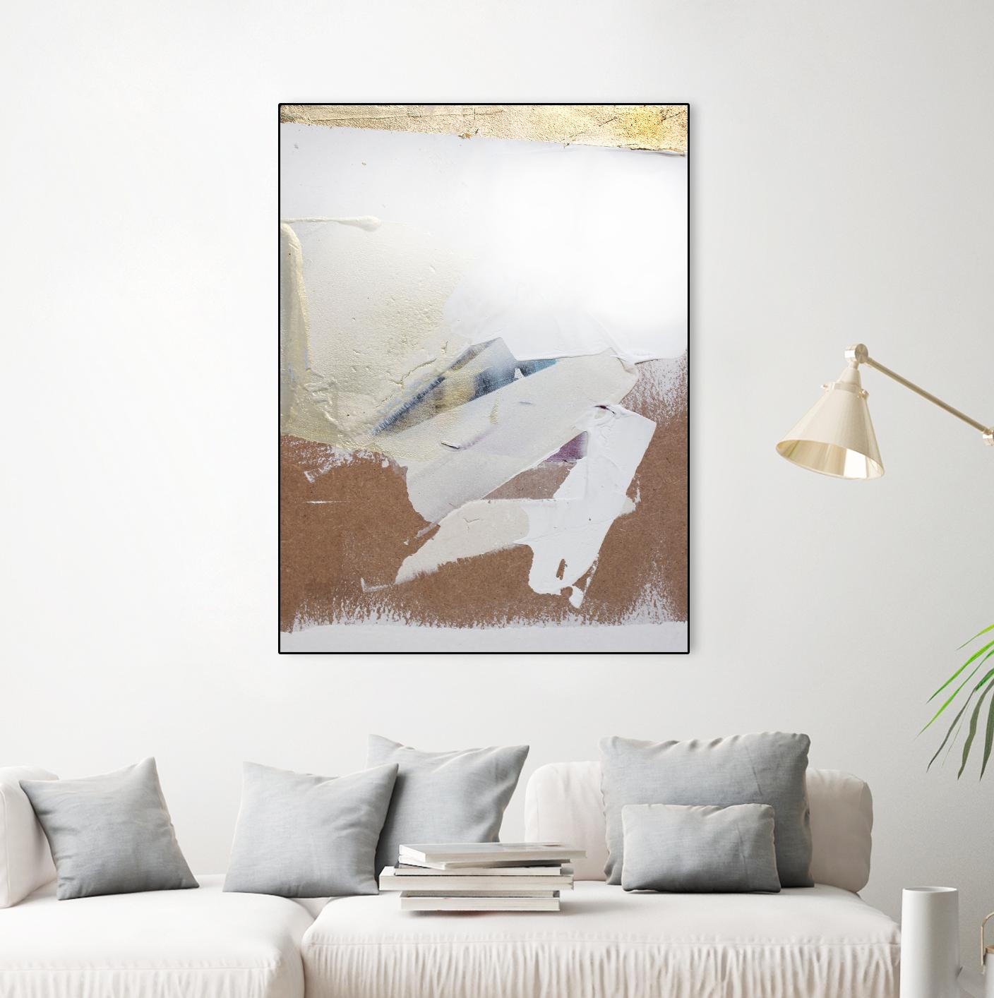 Gold Divided I by Kent Youngstrom on GIANT ART - gold abstract abstrait