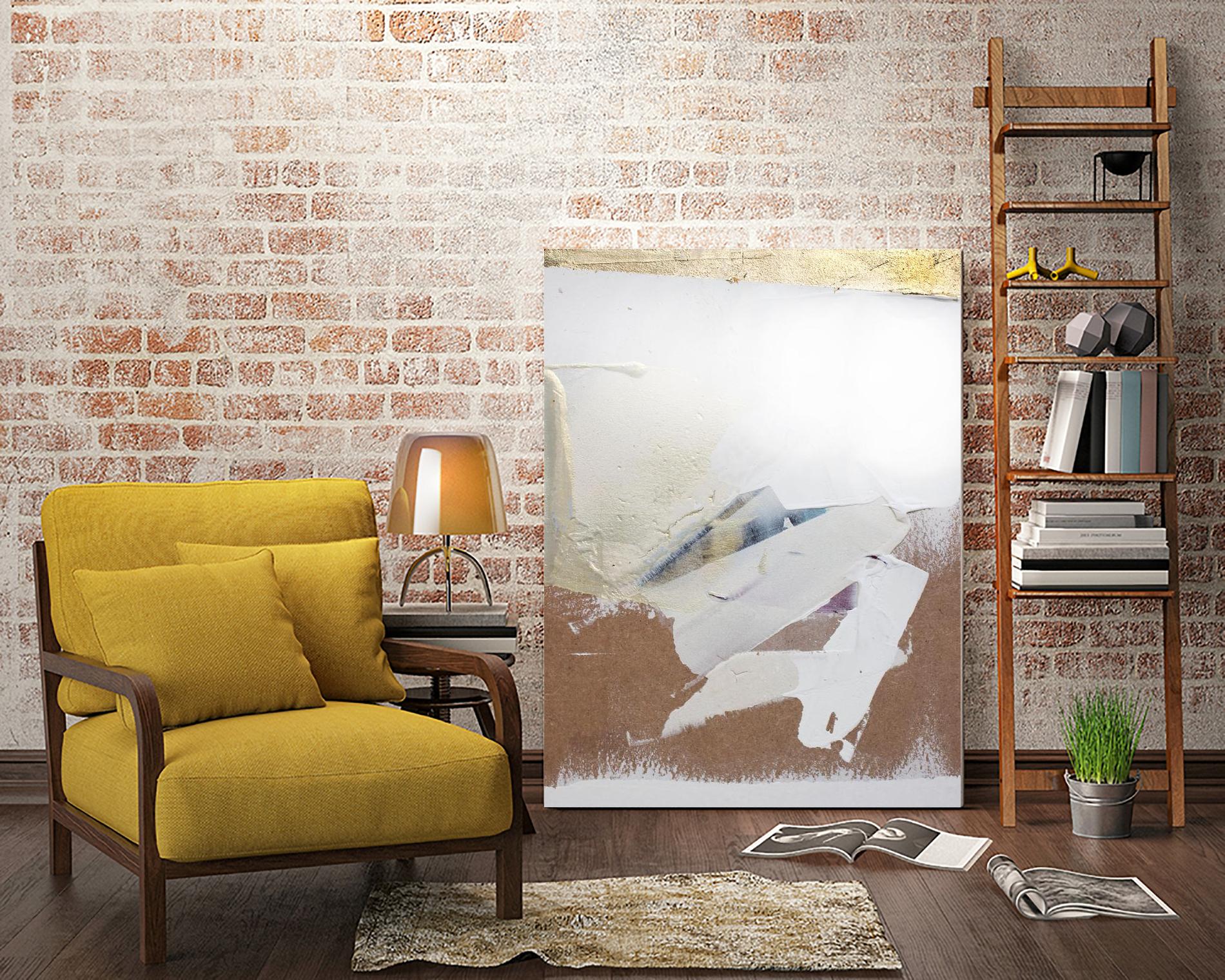 Gold Divided I by Kent Youngstrom on GIANT ART - gold abstract abstrait