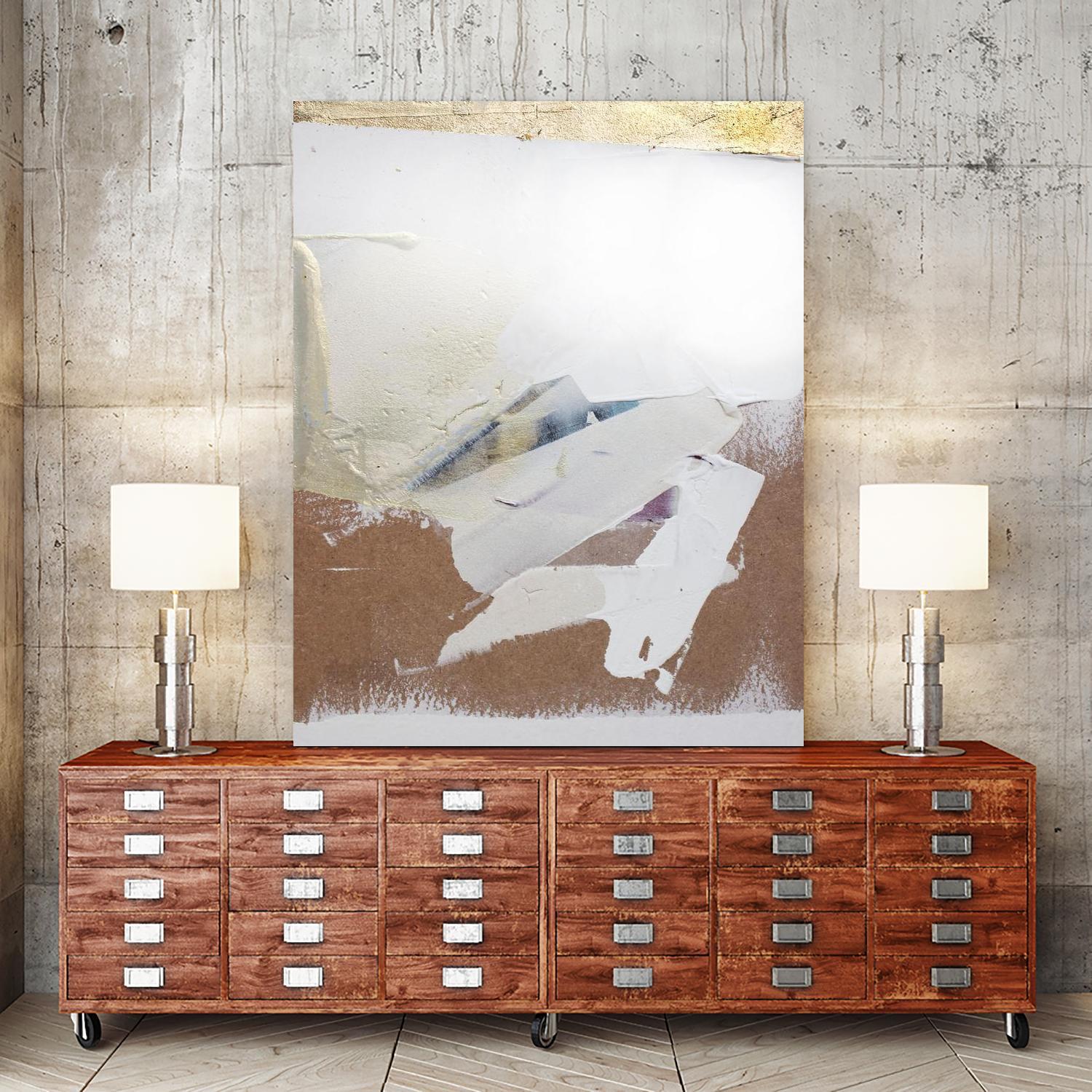 Gold Divided I by Kent Youngstrom on GIANT ART - gold abstract abstrait