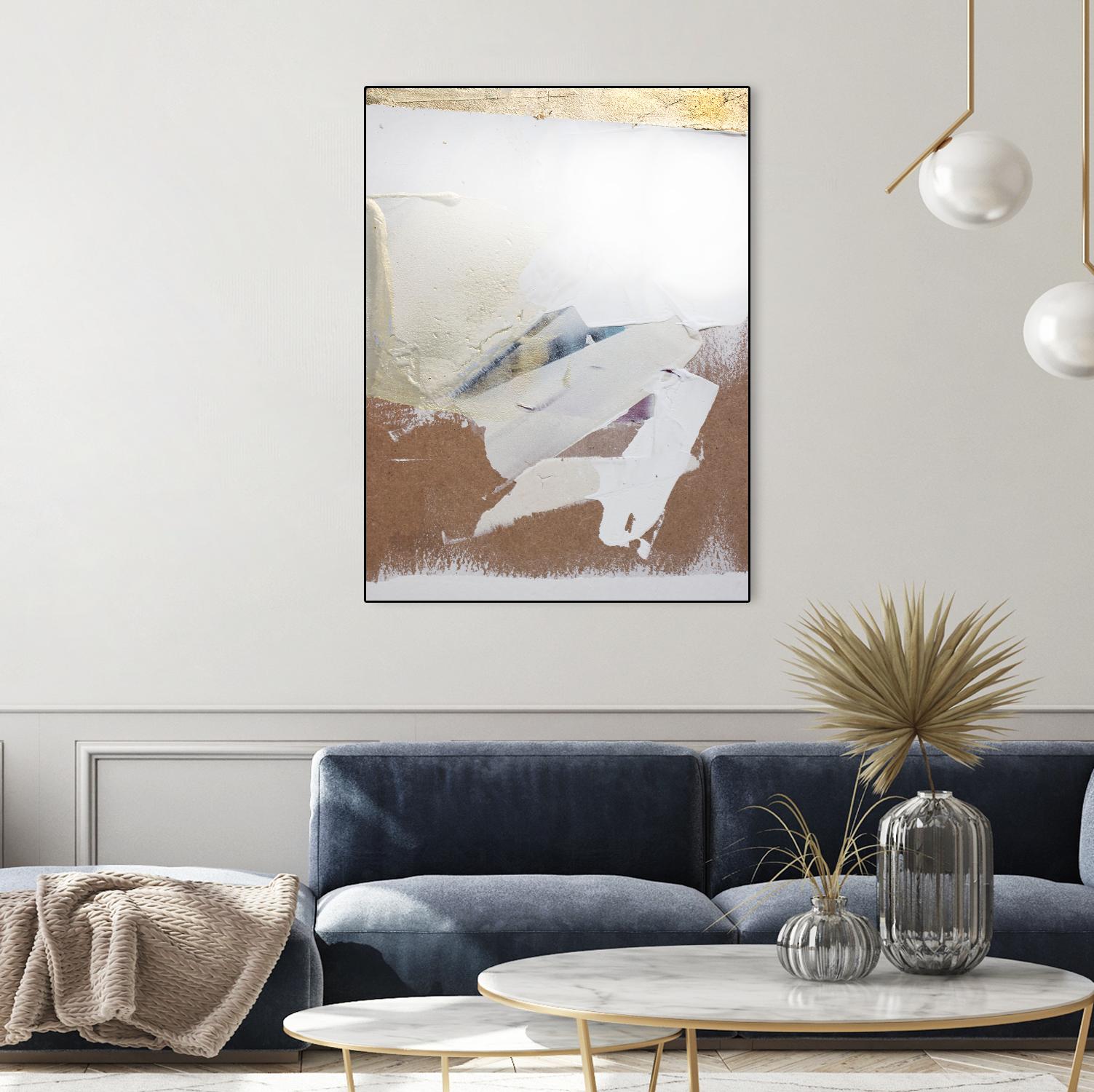 Gold Divided I by Kent Youngstrom on GIANT ART - gold abstract abstrait