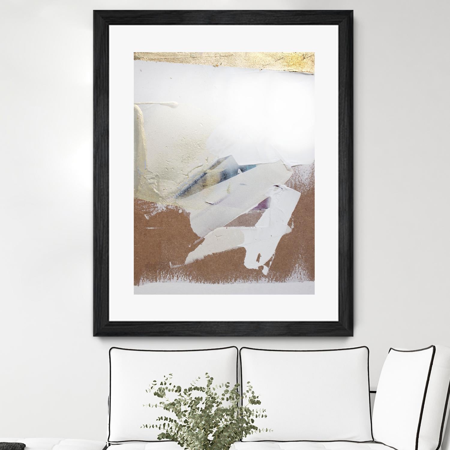 Gold Divided I by Kent Youngstrom on GIANT ART - gold abstract abstrait