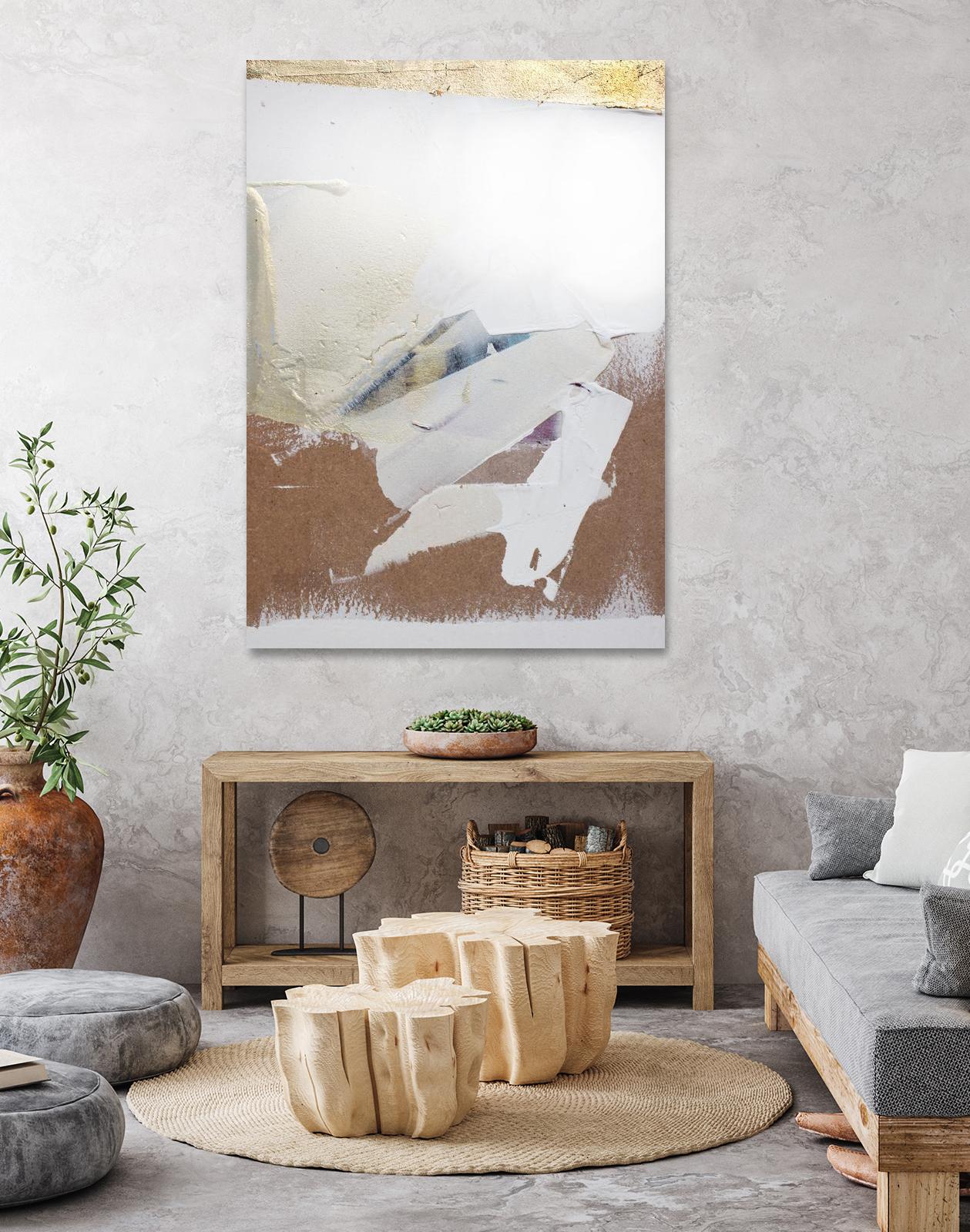 Gold Divided I by Kent Youngstrom on GIANT ART - gold abstract abstrait