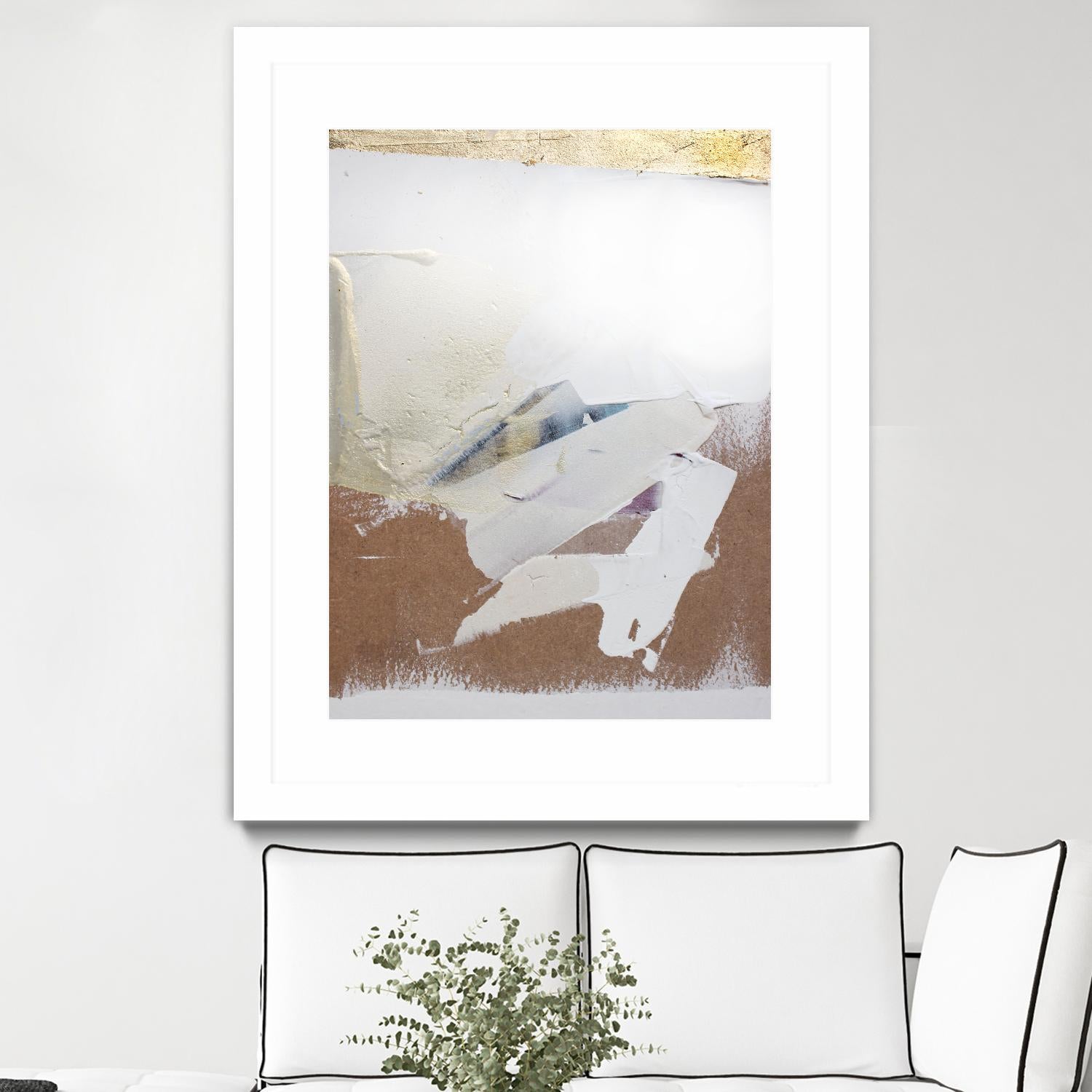 Gold Divided I by Kent Youngstrom on GIANT ART - gold abstract abstrait