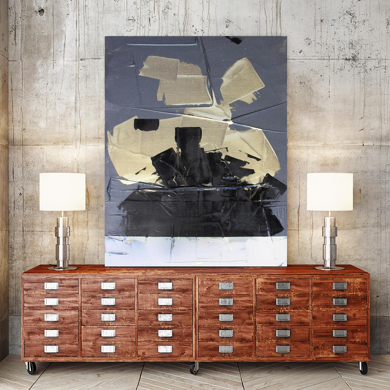 Gold Divided III by Kent Youngstrom on GIANT ART - gold abstract abstract