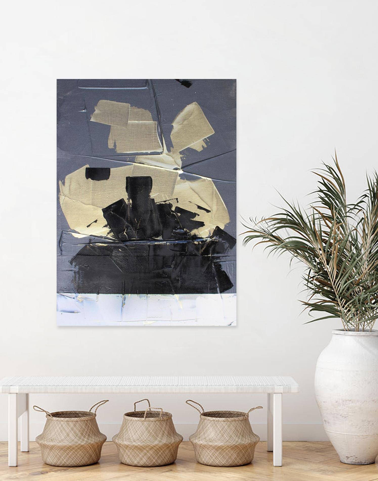 Gold Divided III by Kent Youngstrom on GIANT ART - gold abstract abstract