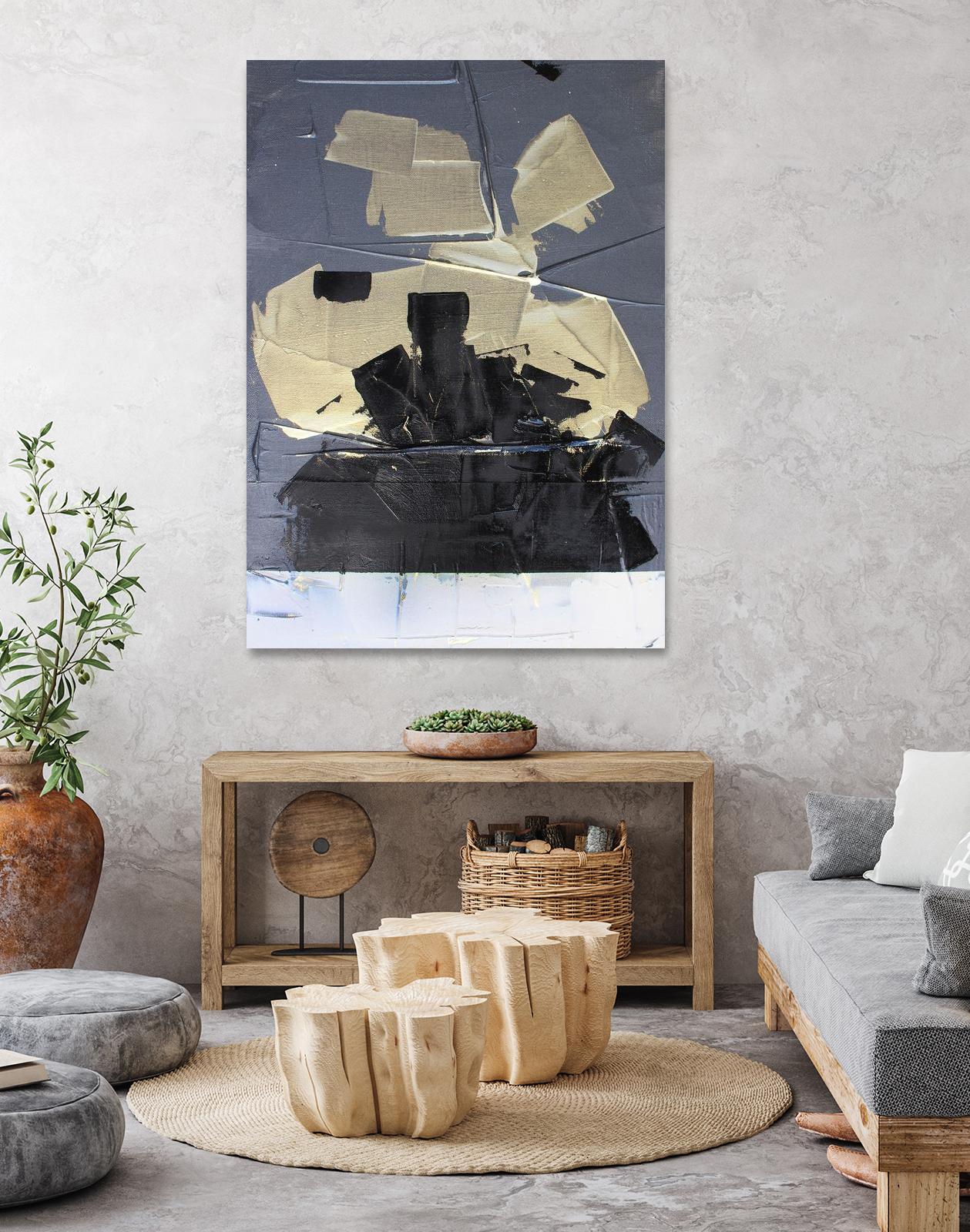 Gold Divided III by Kent Youngstrom on GIANT ART - gold abstract abstract