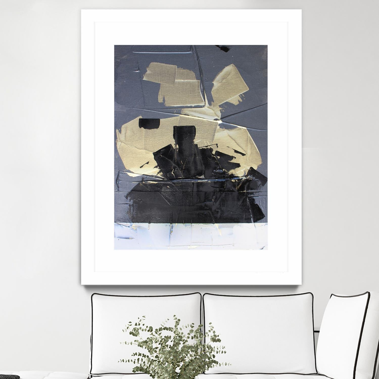 Gold Divided III by Kent Youngstrom on GIANT ART - gold abstract abstract