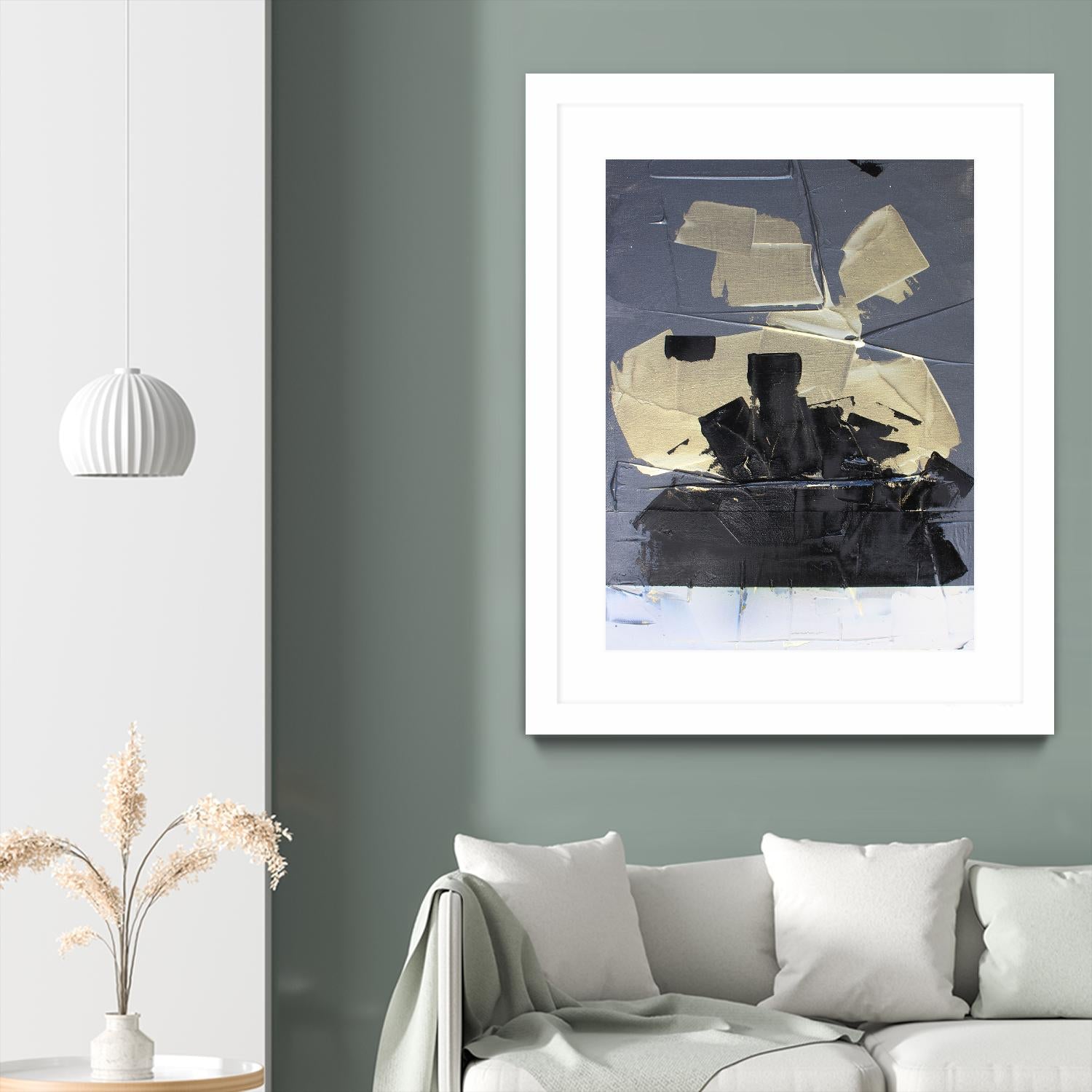 Gold Divided III by Kent Youngstrom on GIANT ART - gold abstract abstract