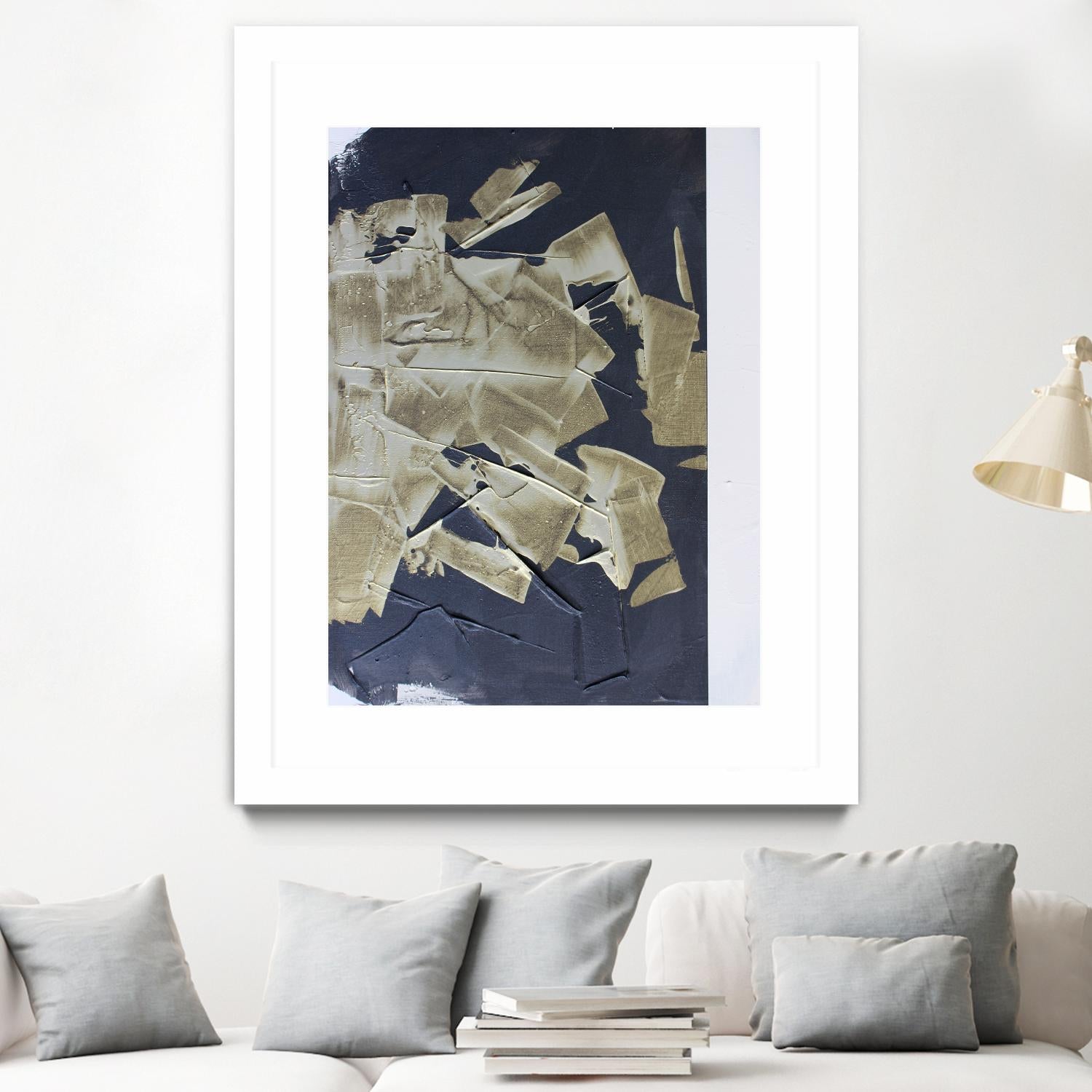 Gold Divided IV by Kent Youngstrom on GIANT ART - gold abstract abstract