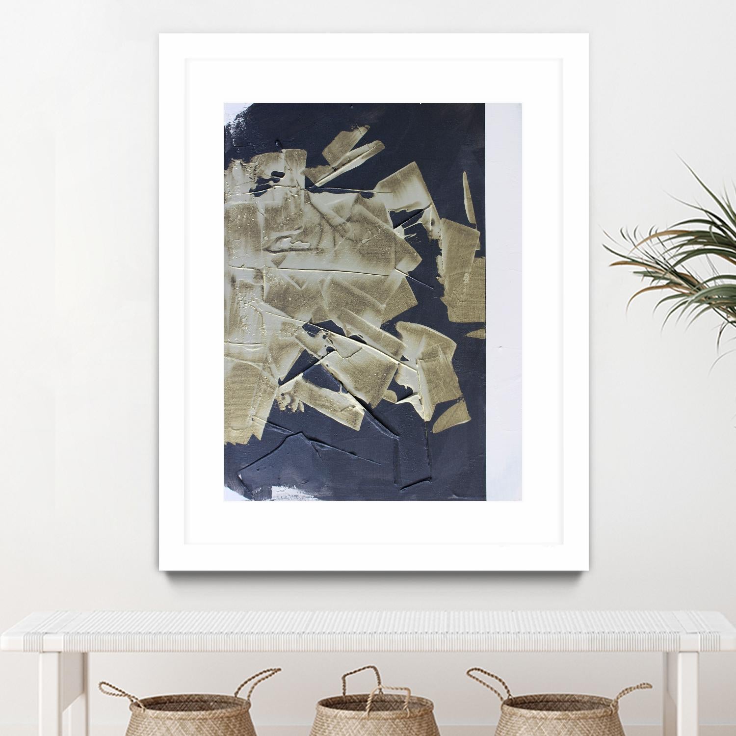 Gold Divided IV by Kent Youngstrom on GIANT ART - gold abstract abstract