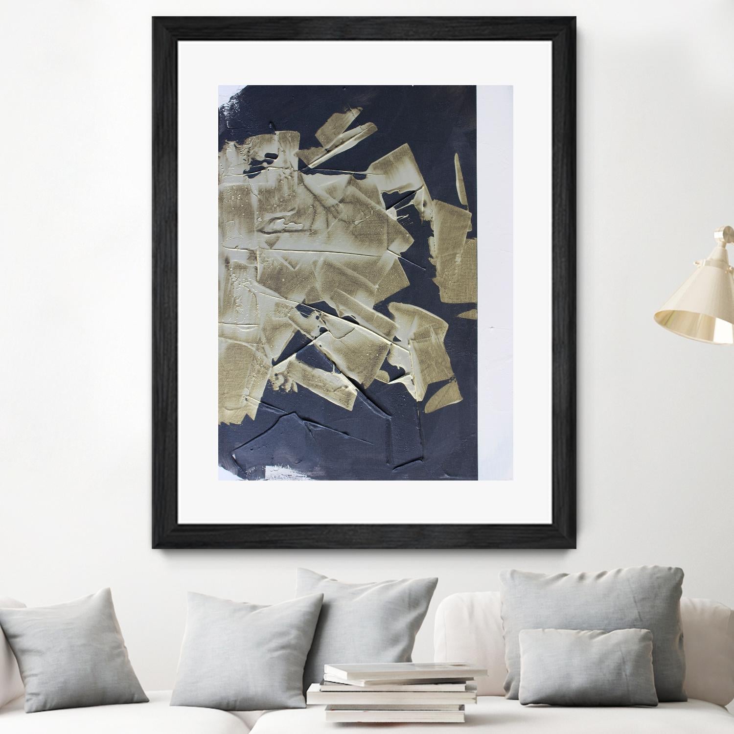 Gold Divided IV by Kent Youngstrom on GIANT ART - gold abstract abstract