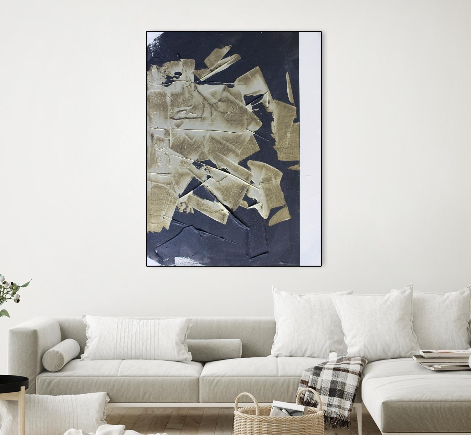 Gold Divided IV by Kent Youngstrom on GIANT ART - gold abstract abstract