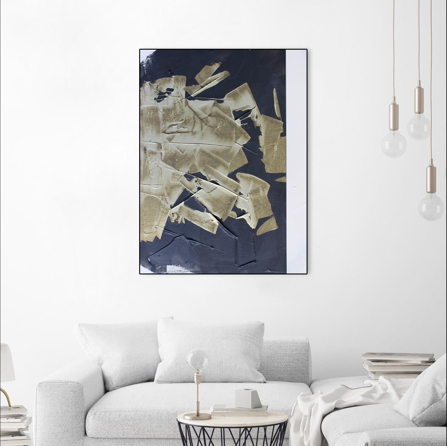 Gold Divided IV by Kent Youngstrom on GIANT ART - gold abstract abstract