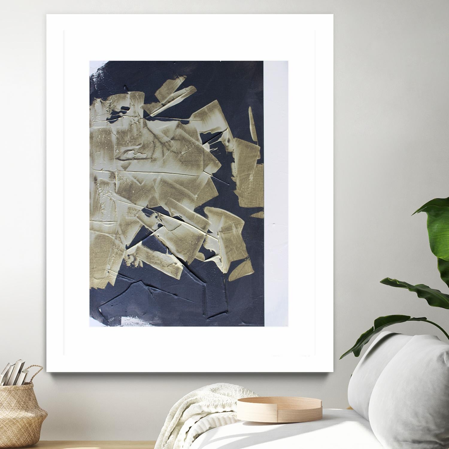 Gold Divided IV by Kent Youngstrom on GIANT ART - gold abstract abstract