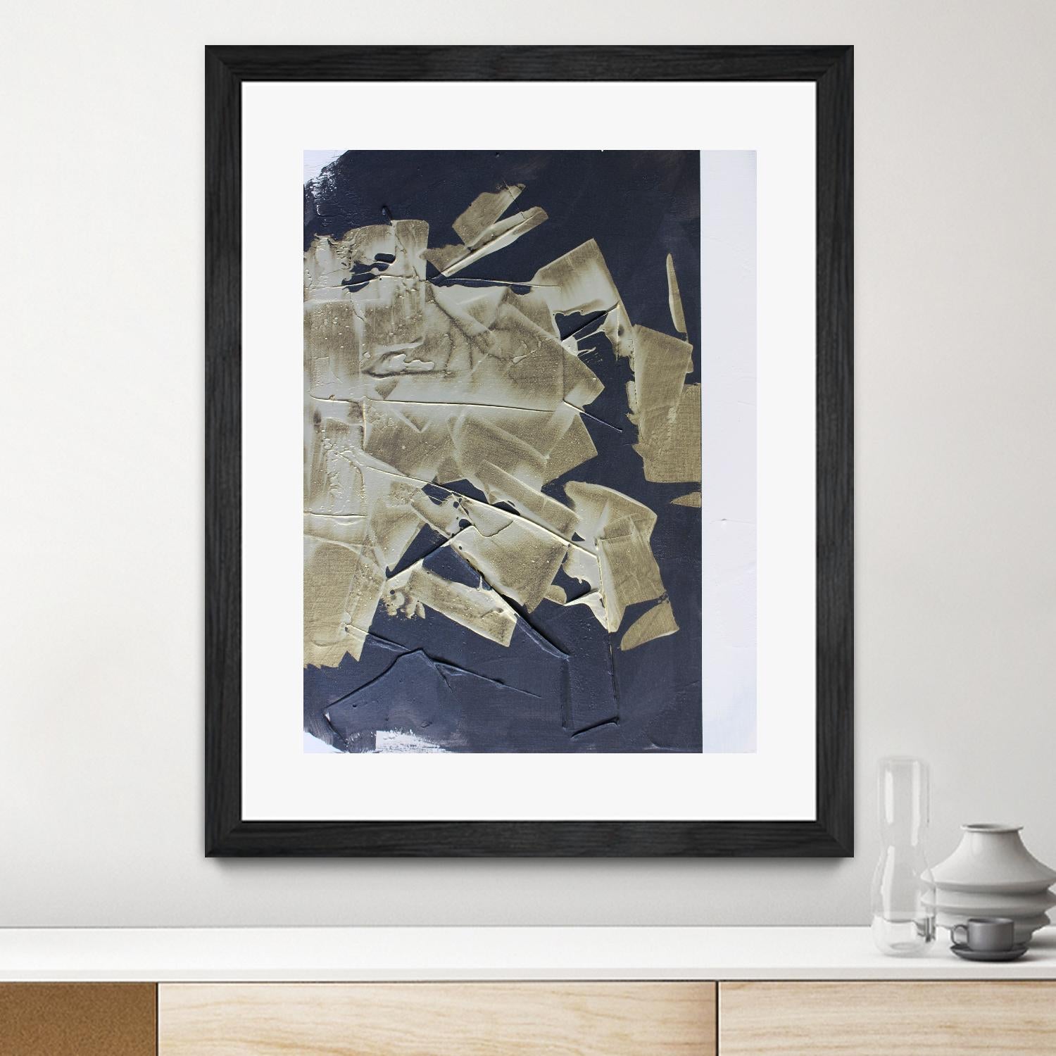 Gold Divided IV by Kent Youngstrom on GIANT ART - gold abstract abstract