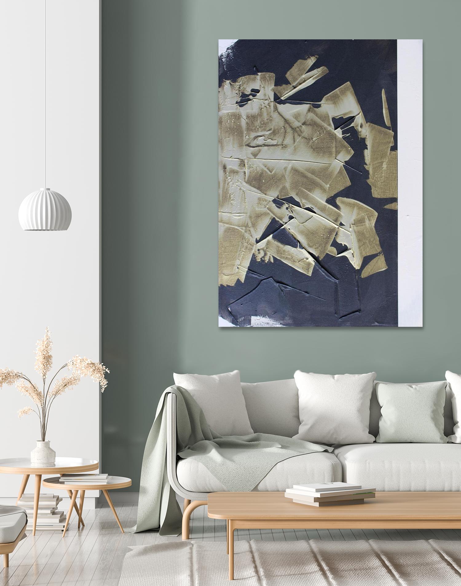 Gold Divided IV by Kent Youngstrom on GIANT ART - gold abstract abstract