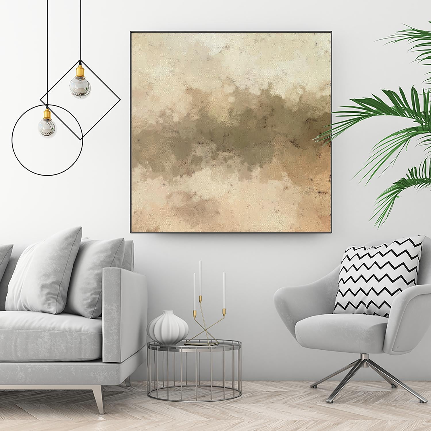 Freeform I by Alonzo Saunders on GIANT ART - beige abstract abstract