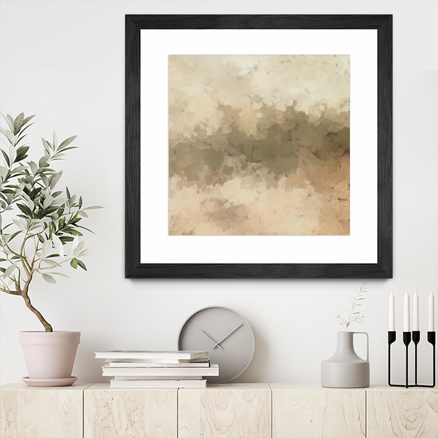 Freeform I by Alonzo Saunders on GIANT ART - beige abstract abstract