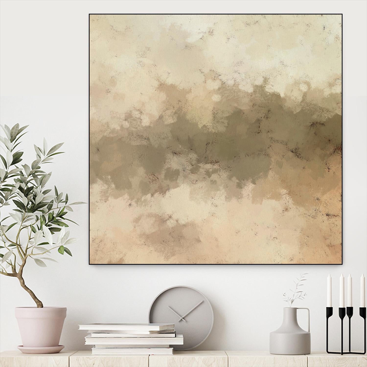 Freeform I by Alonzo Saunders on GIANT ART - beige abstract abstract