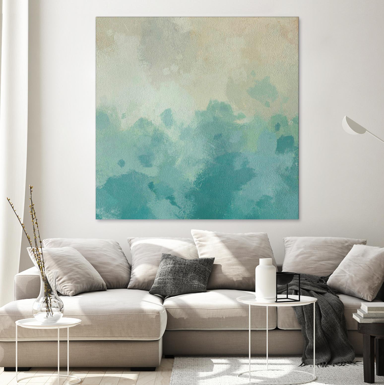 Summer's Calm I by Alonzo Saunders on GIANT ART - beige abstract abstract