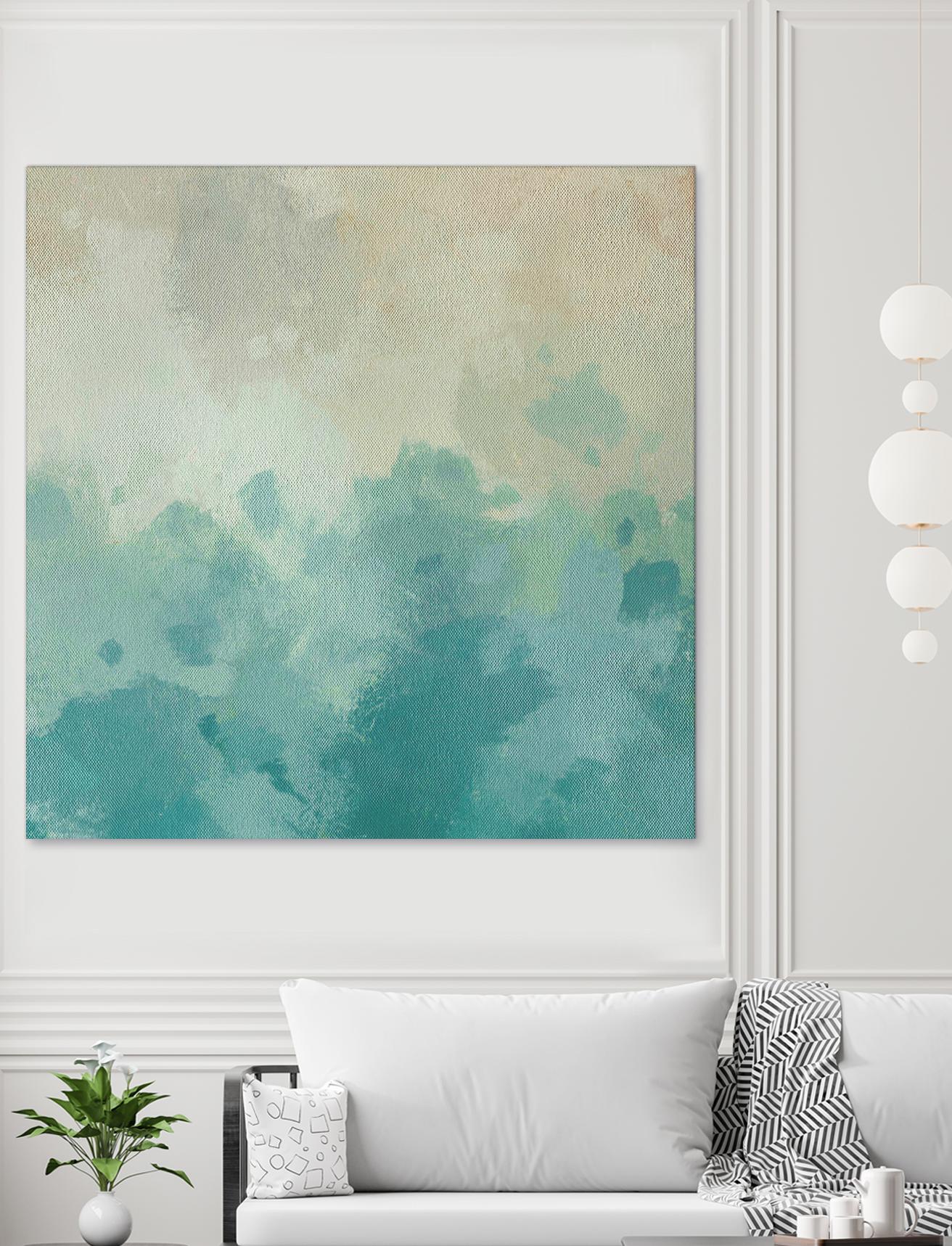 Summer's Calm I by Alonzo Saunders on GIANT ART - beige abstract abstract