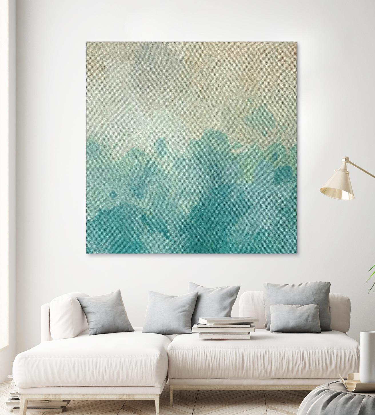 Summer's Calm I by Alonzo Saunders on GIANT ART - beige abstract abstract