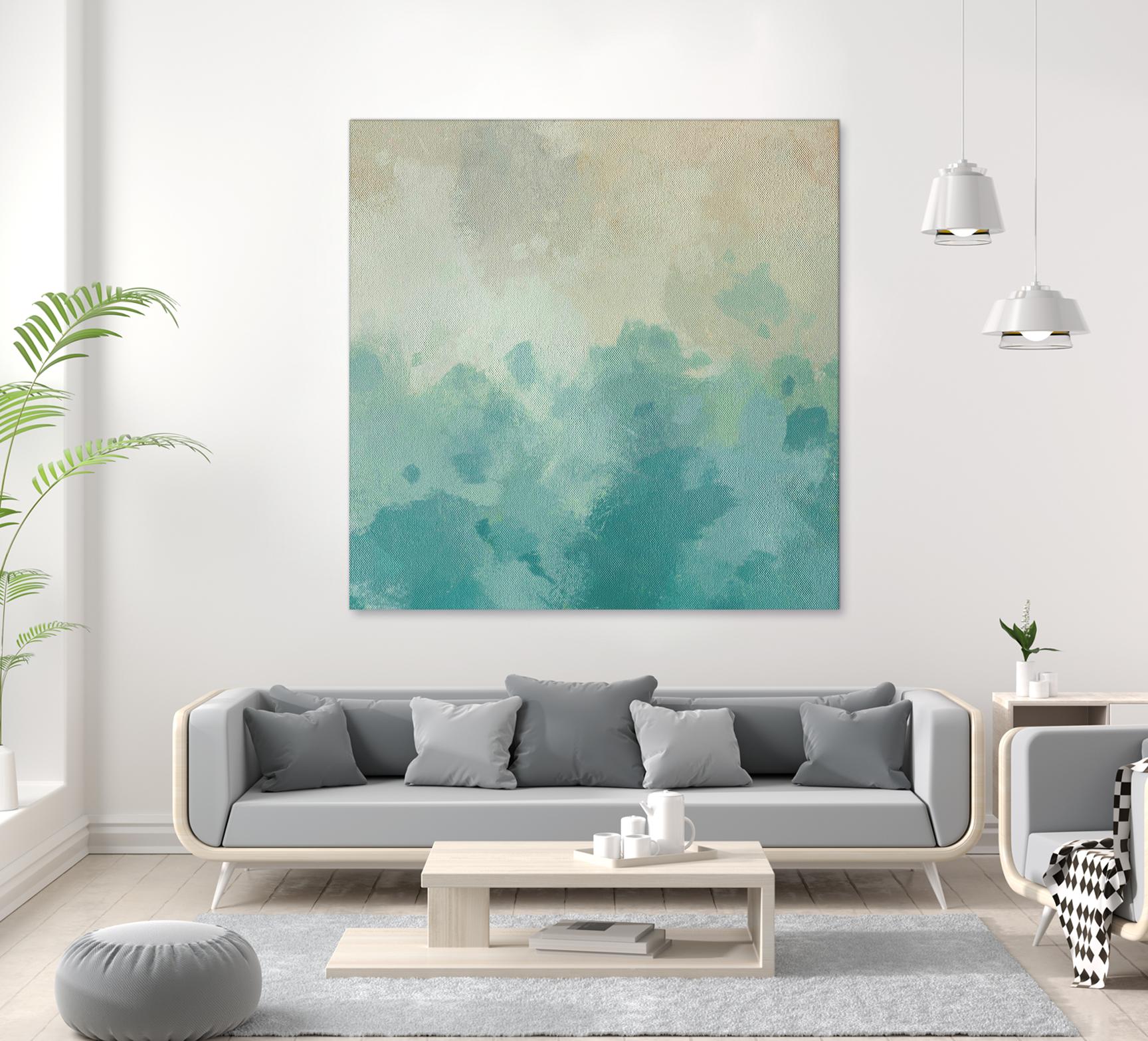 Summer's Calm I by Alonzo Saunders on GIANT ART - beige abstract abstract
