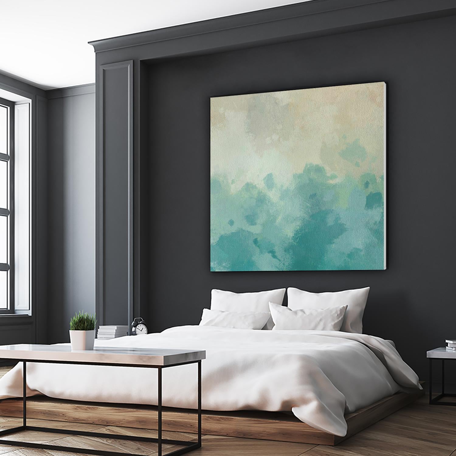 Summer's Calm I by Alonzo Saunders on GIANT ART - beige abstract abstract