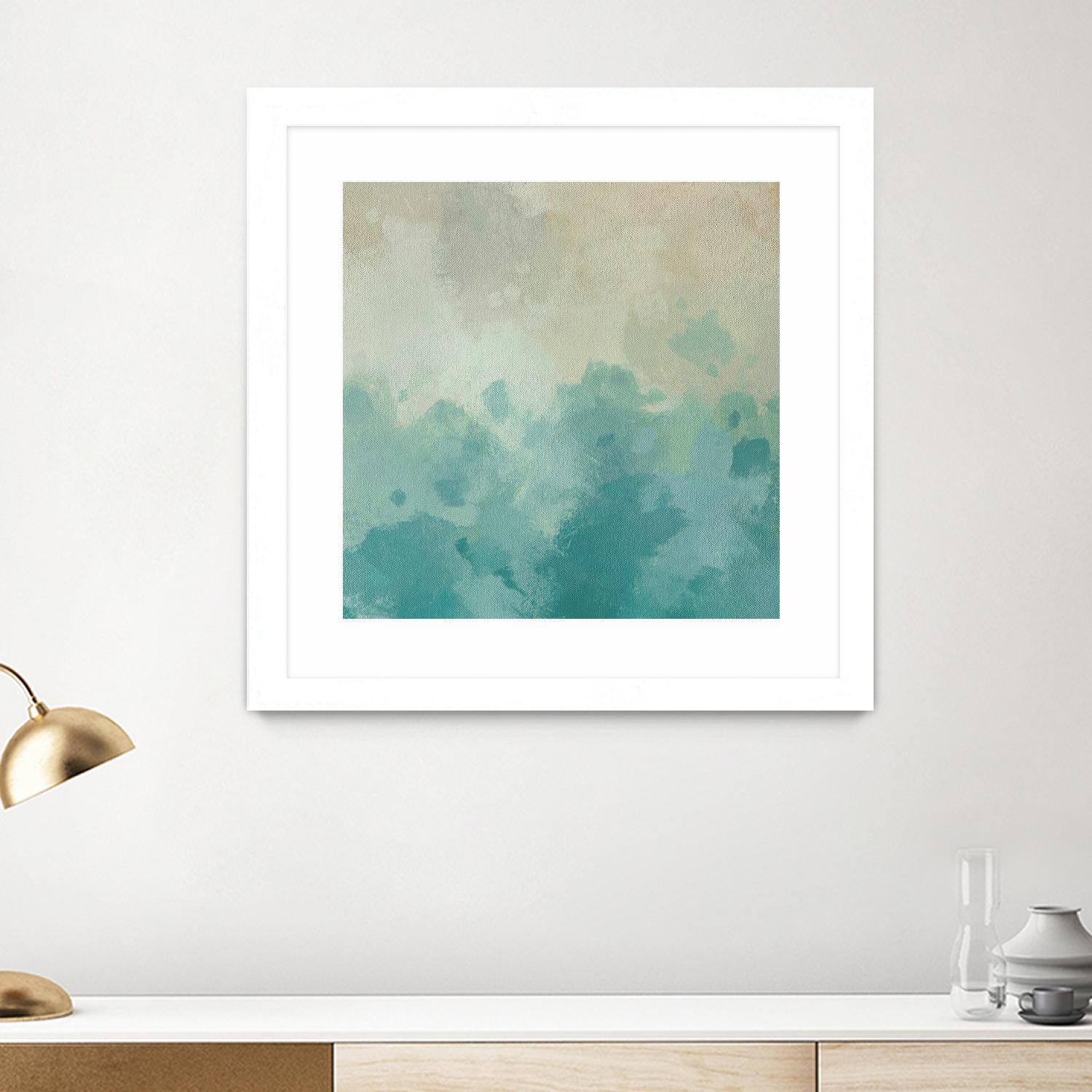 Summer's Calm I by Alonzo Saunders on GIANT ART - beige abstract abstract