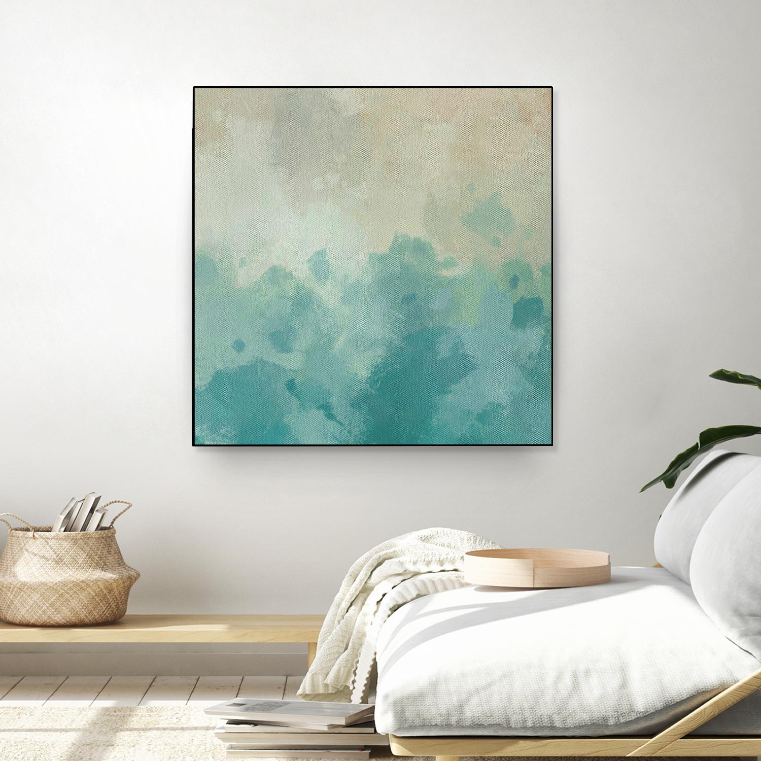 Summer's Calm I by Alonzo Saunders on GIANT ART - beige abstract abstract