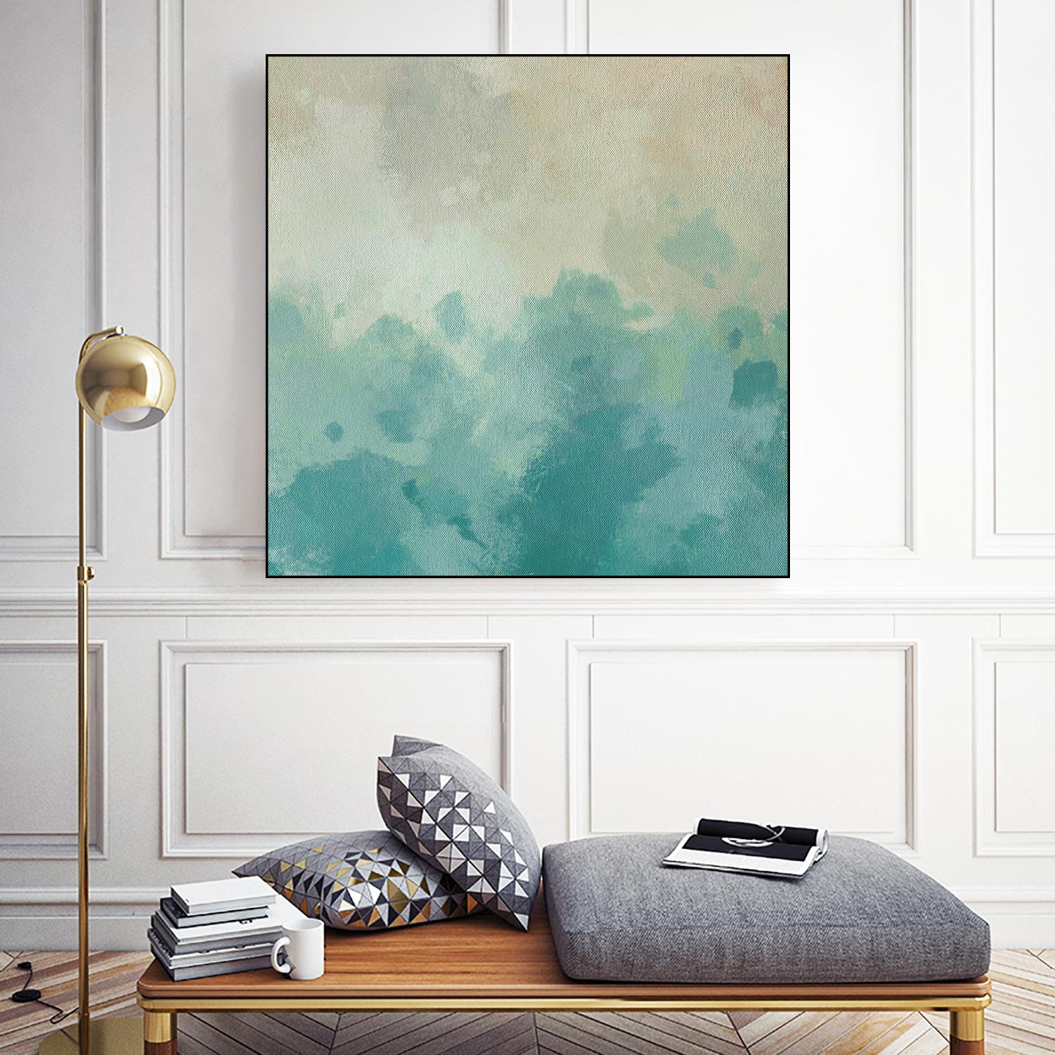 Summer's Calm I by Alonzo Saunders on GIANT ART - beige abstract abstract