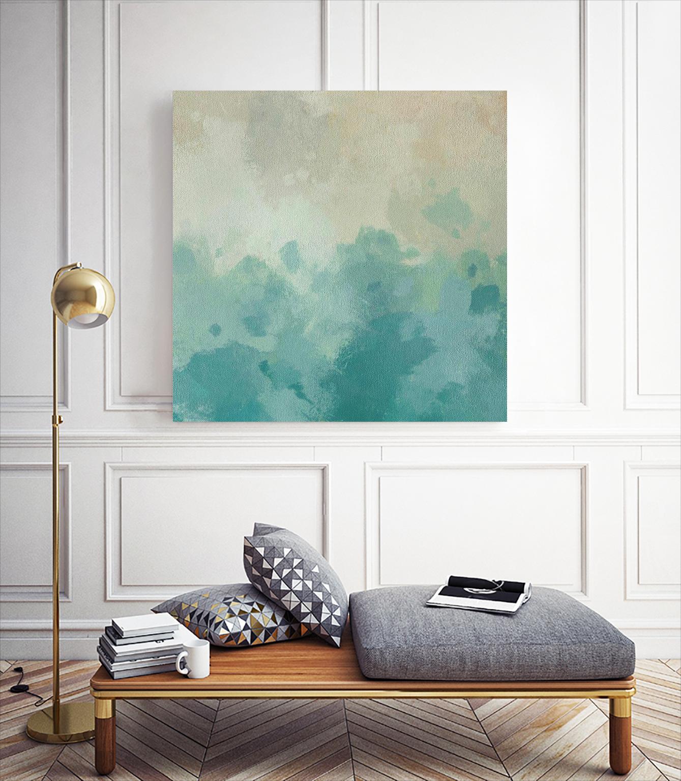 Summer's Calm I by Alonzo Saunders on GIANT ART - beige abstract abstract