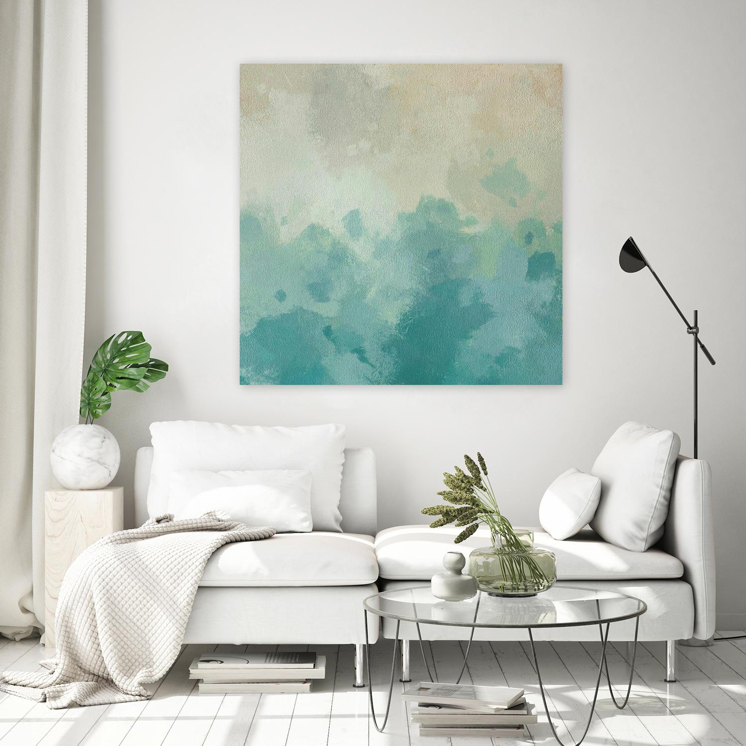 Summer's Calm I by Alonzo Saunders on GIANT ART - beige abstract abstract